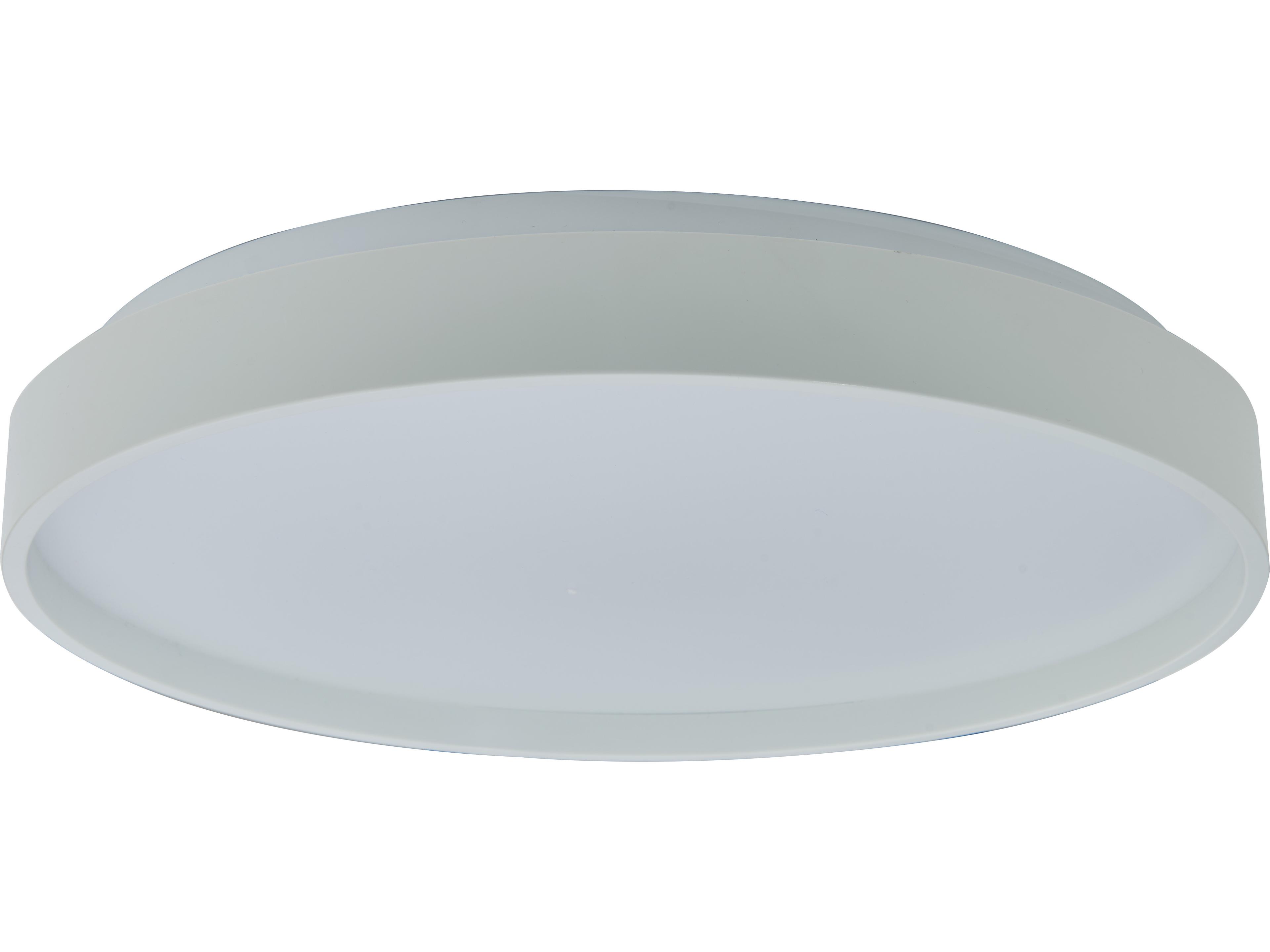 Abra Tambourine 1-Light White Round Flush Mount