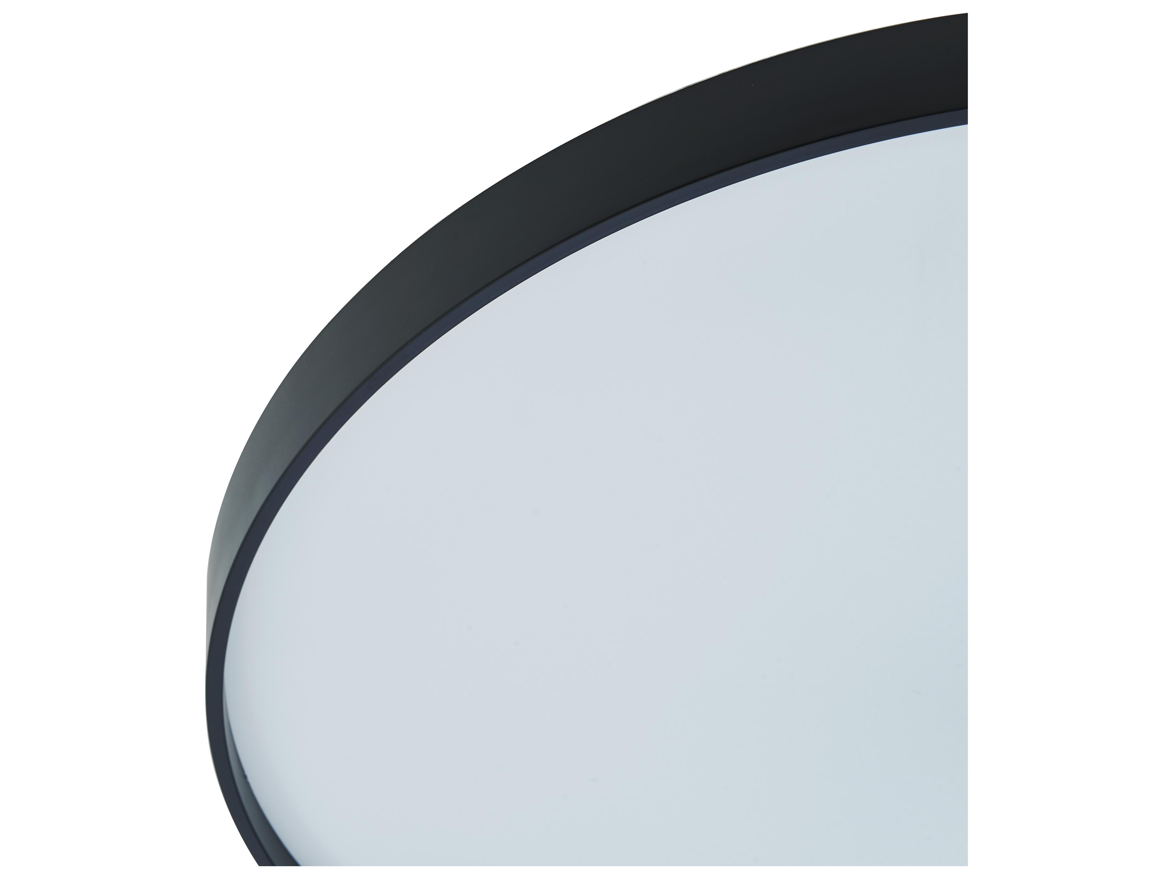 Abra Tambourine 1-Light Black Round Flush Mount