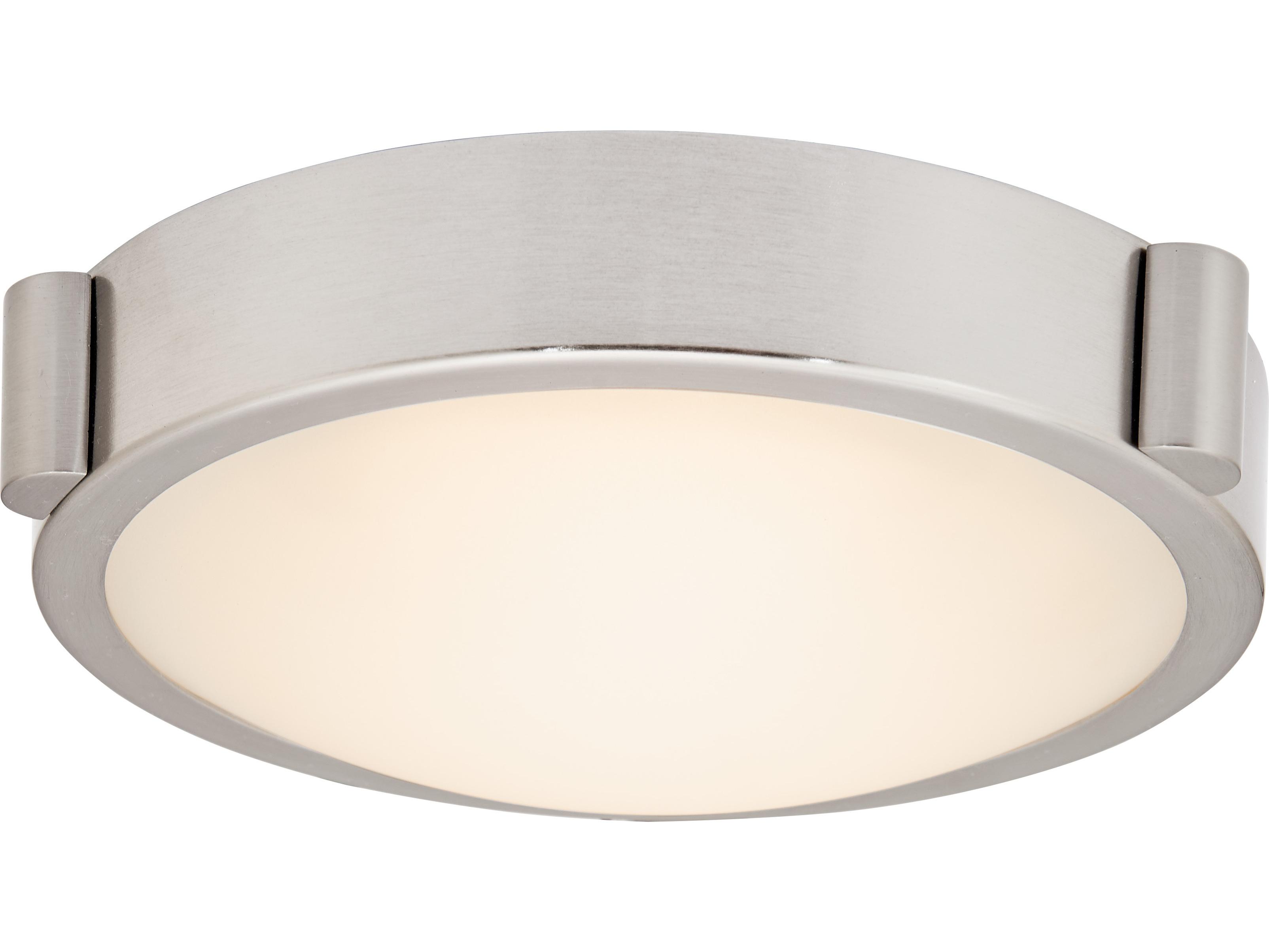 Abra Halo 1-Light Brushed Nickel Round Flush Mount