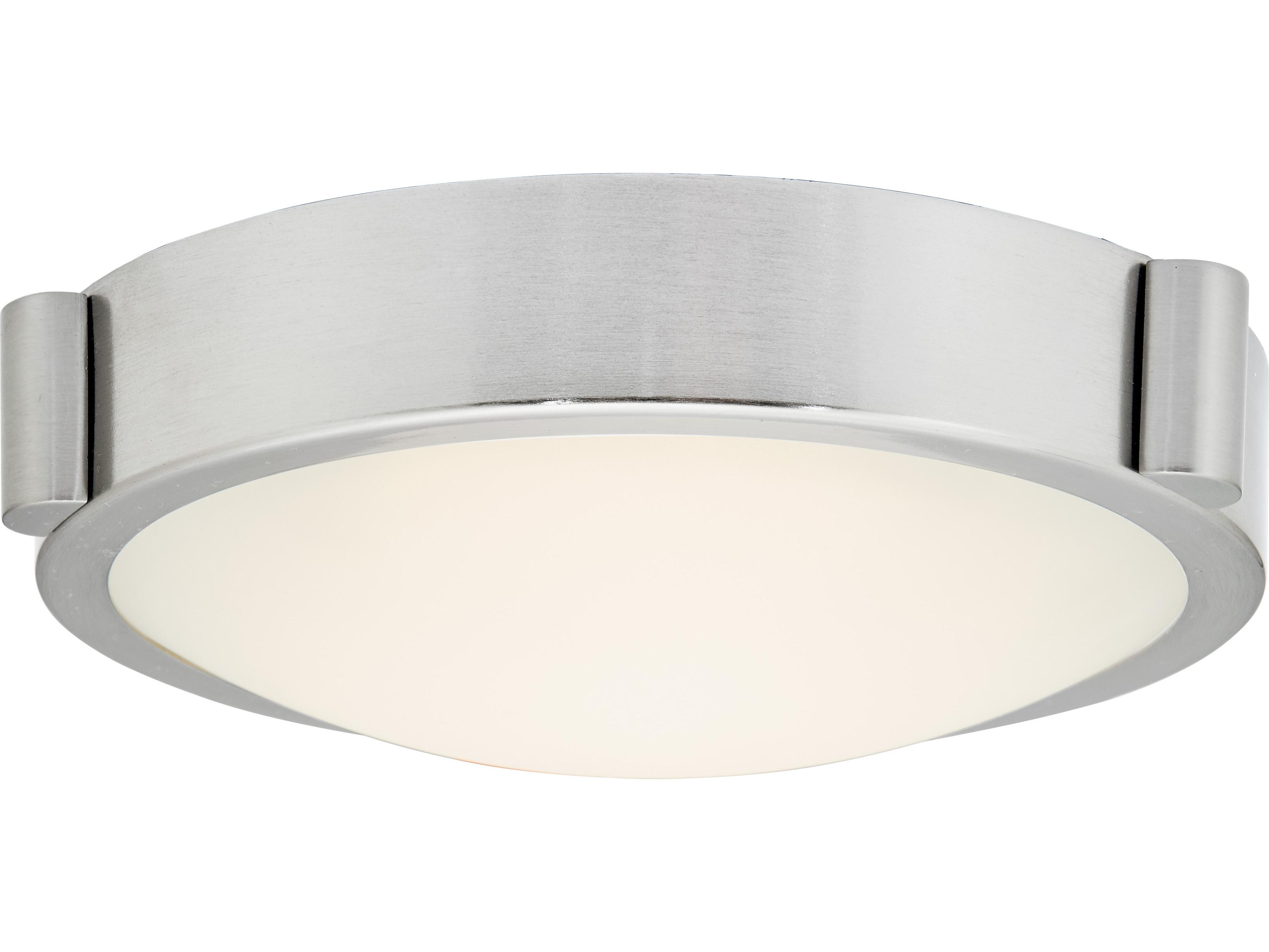 Abra Halo 1-Light Brushed Nickel Round Flush Mount