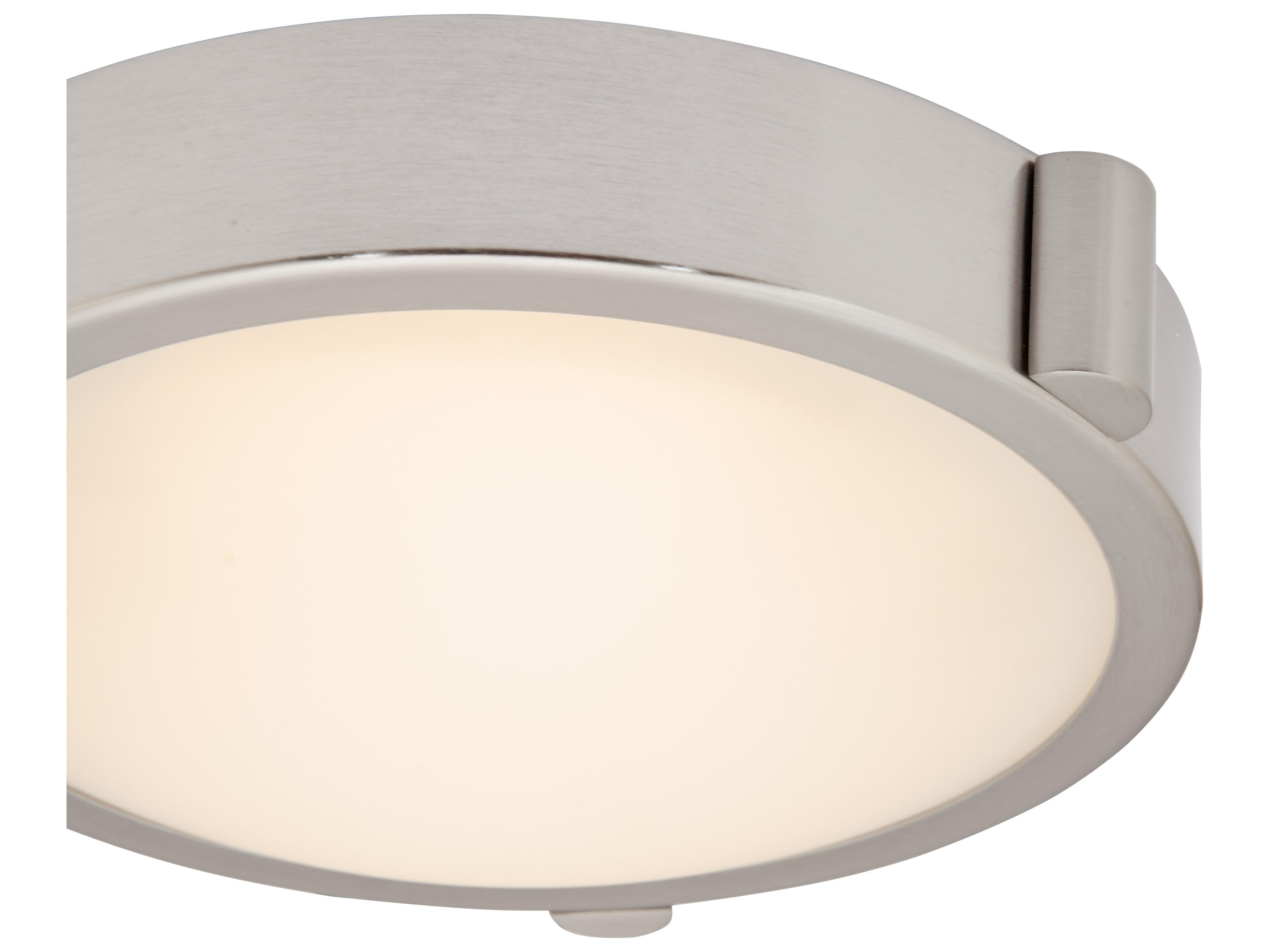 Abra Halo 1-Light Brushed Nickel Round Flush Mount