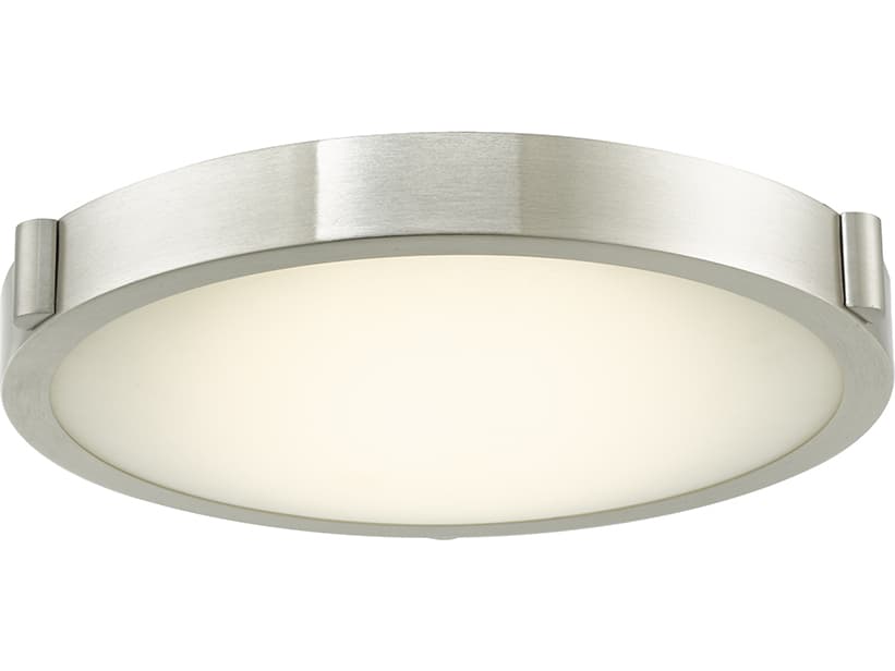 Abra Halo 1-Light Brushed Nickel Round Flush Mount