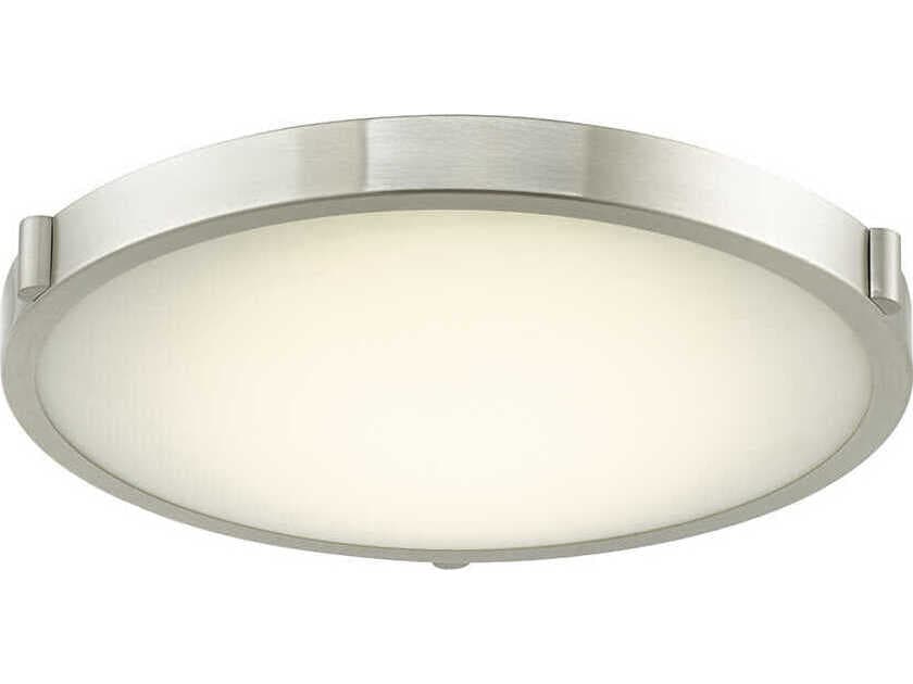 Abra Halo 1-Light Brushed Nickel Round Flush Mount