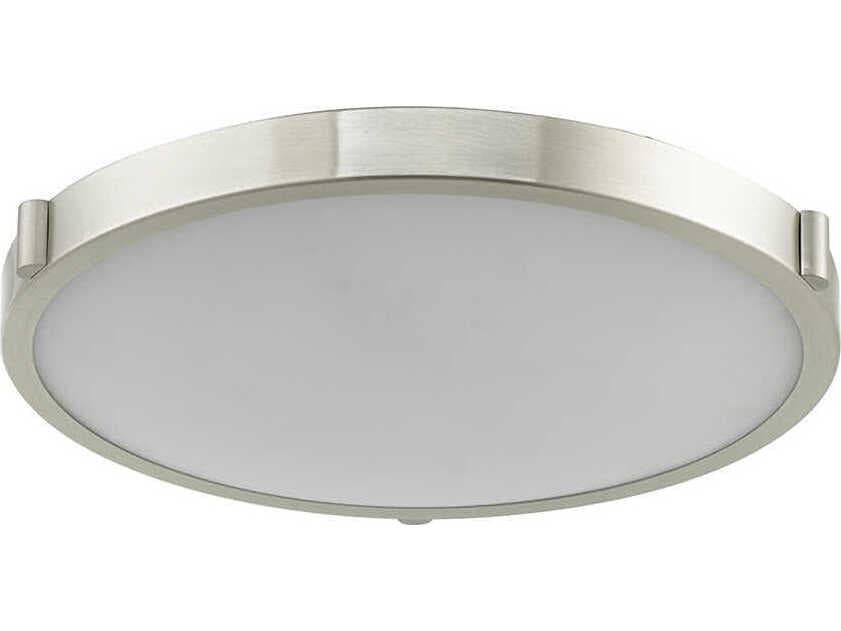 Abra Halo 1-Light Brushed Nickel Round Flush Mount