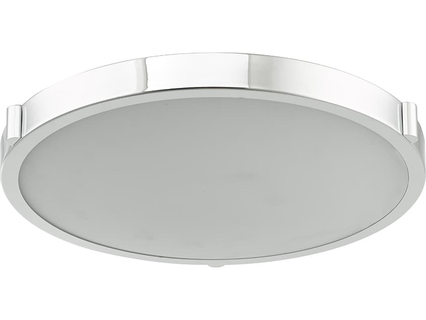 Abra Halo 1-Light Chrome Round Flush Mount