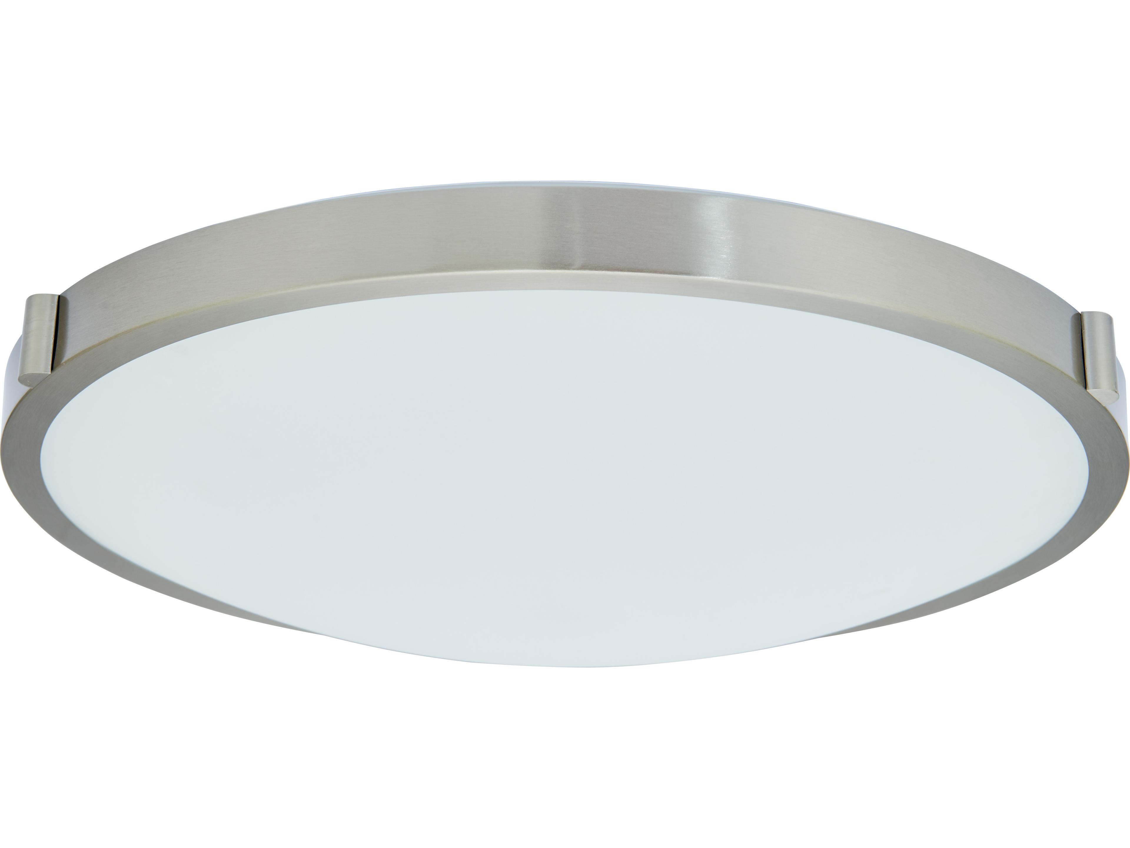 Abra Halo 1-Light Brushed Nickel Round Flush Mount