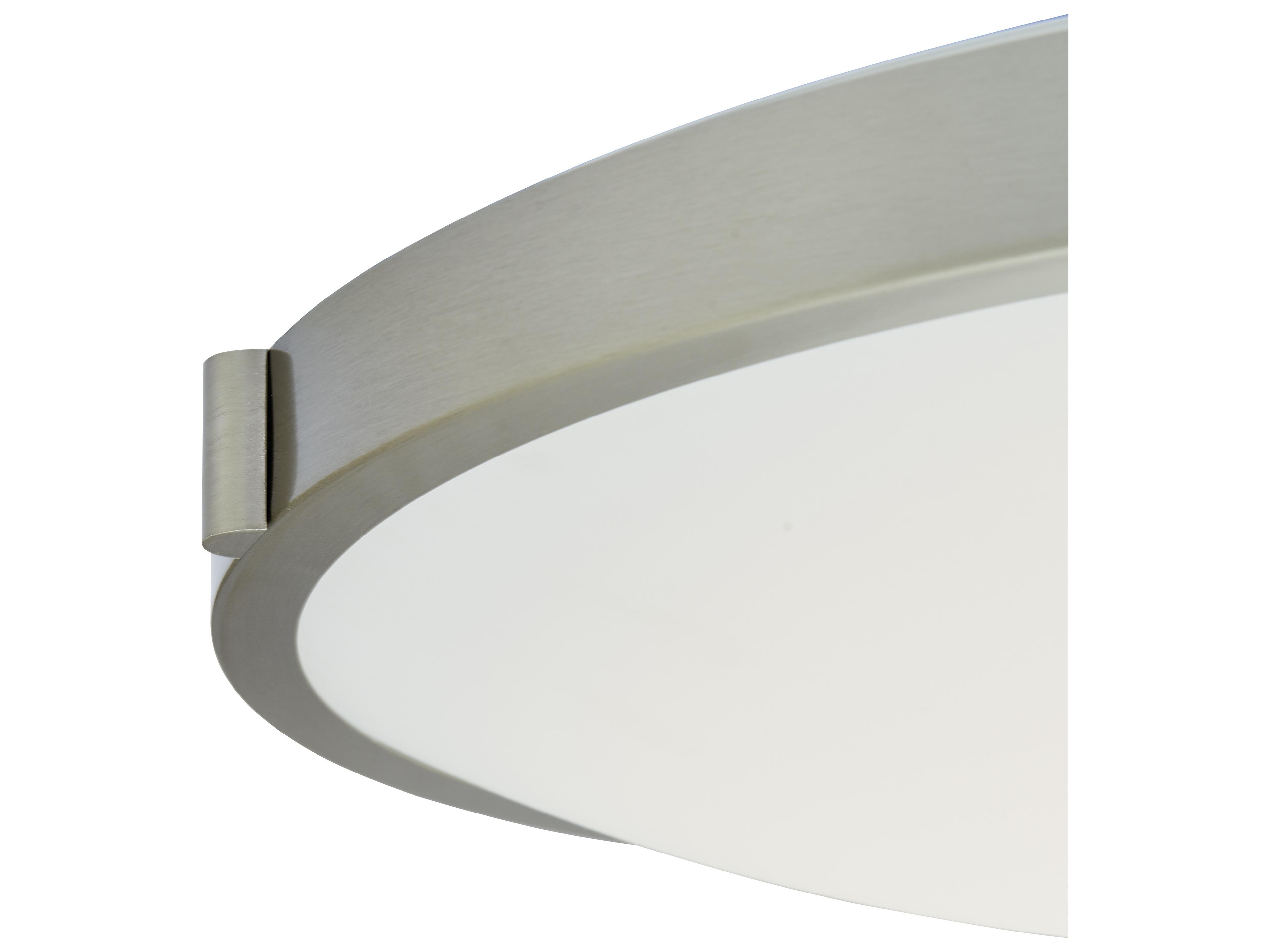 Abra Halo 1-Light Brushed Nickel Round Flush Mount