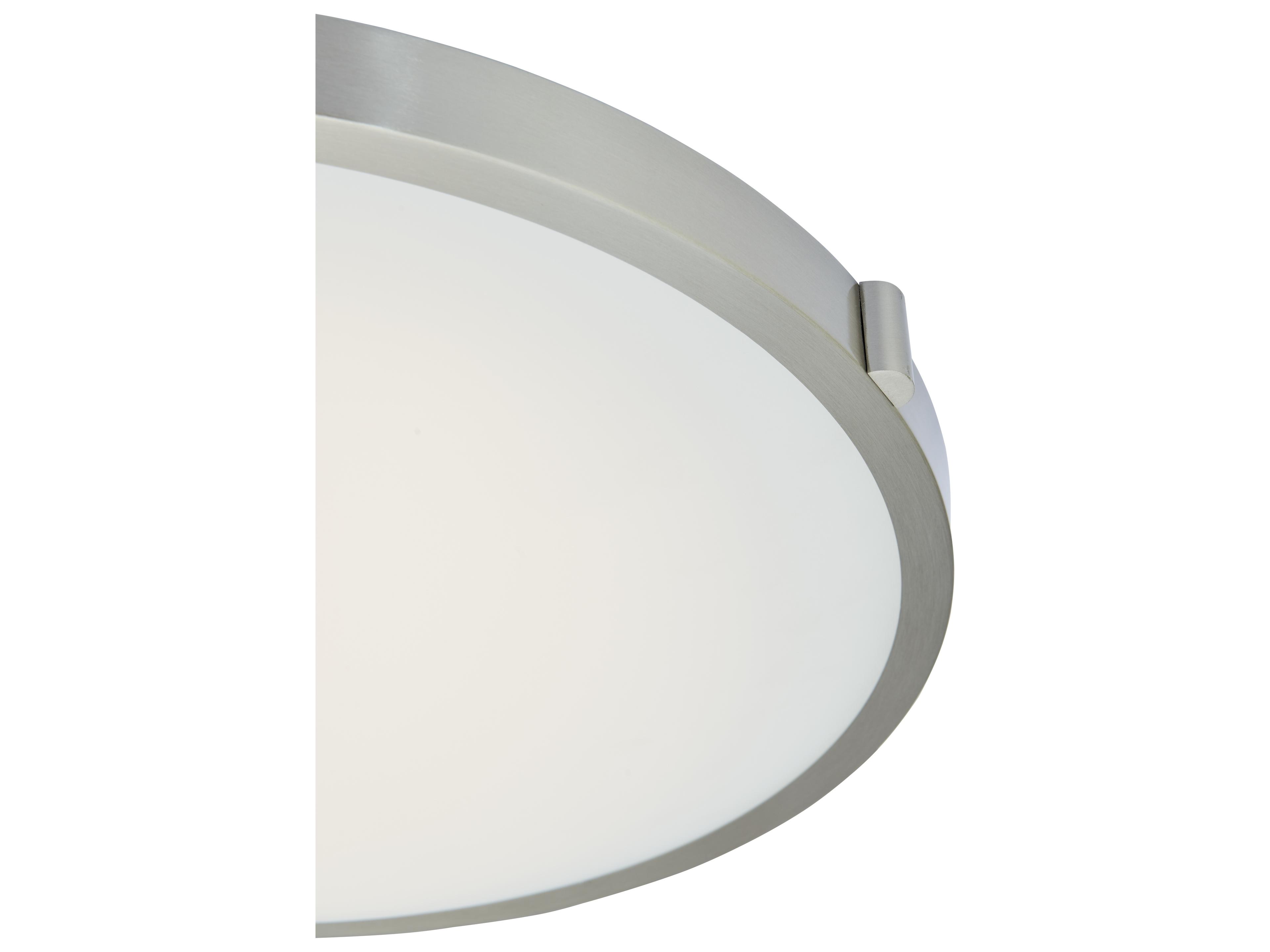 Abra Halo 1-Light Brushed Nickel Round Flush Mount