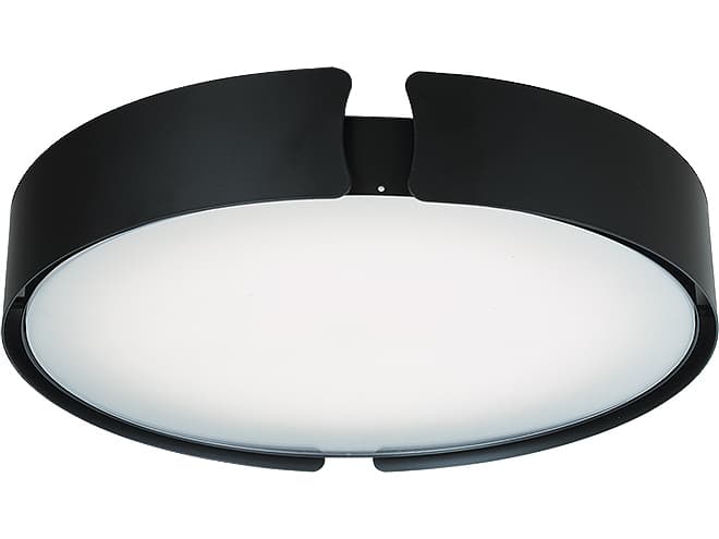 Abra Mystic 1-Light Black Round Flush Mount
