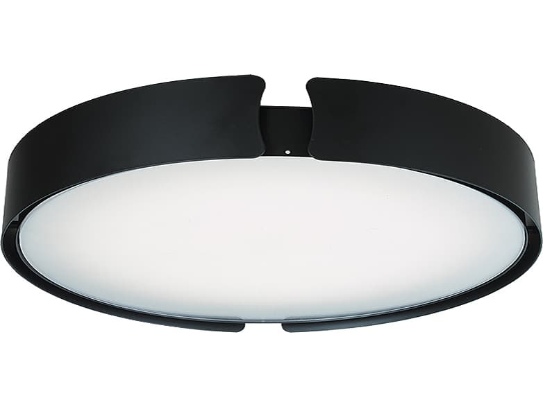 Abra Mystic 1-Light Black Round Flush Mount