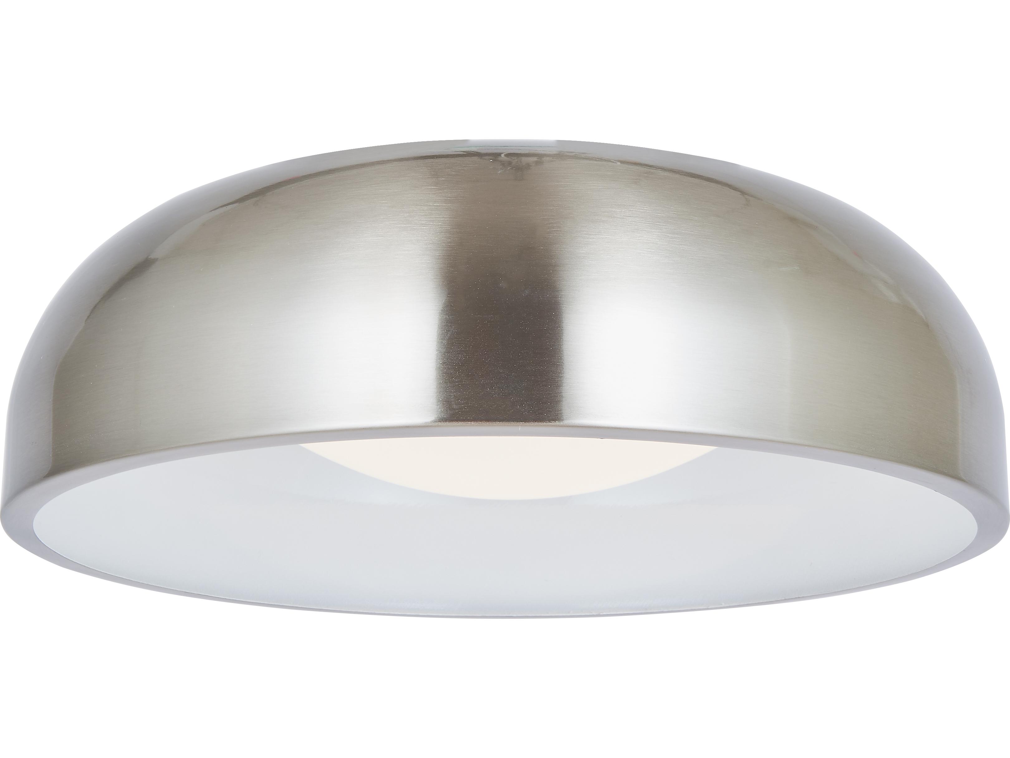 Abra Lynx 1-Light Brushed Nickel Dome Flush Mount
