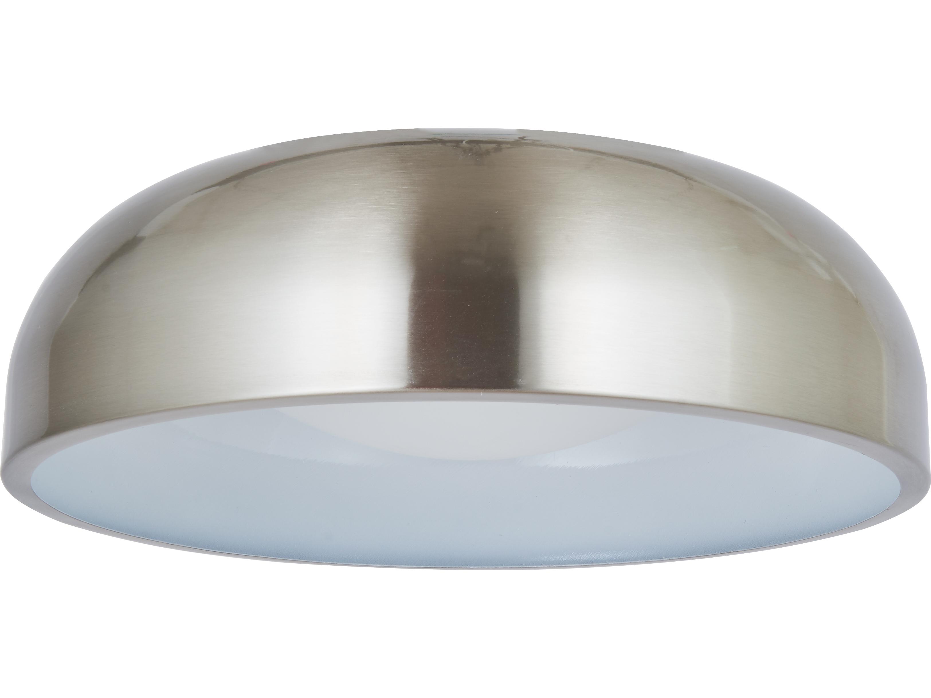 Abra Lynx 1-Light Brushed Nickel Dome Flush Mount