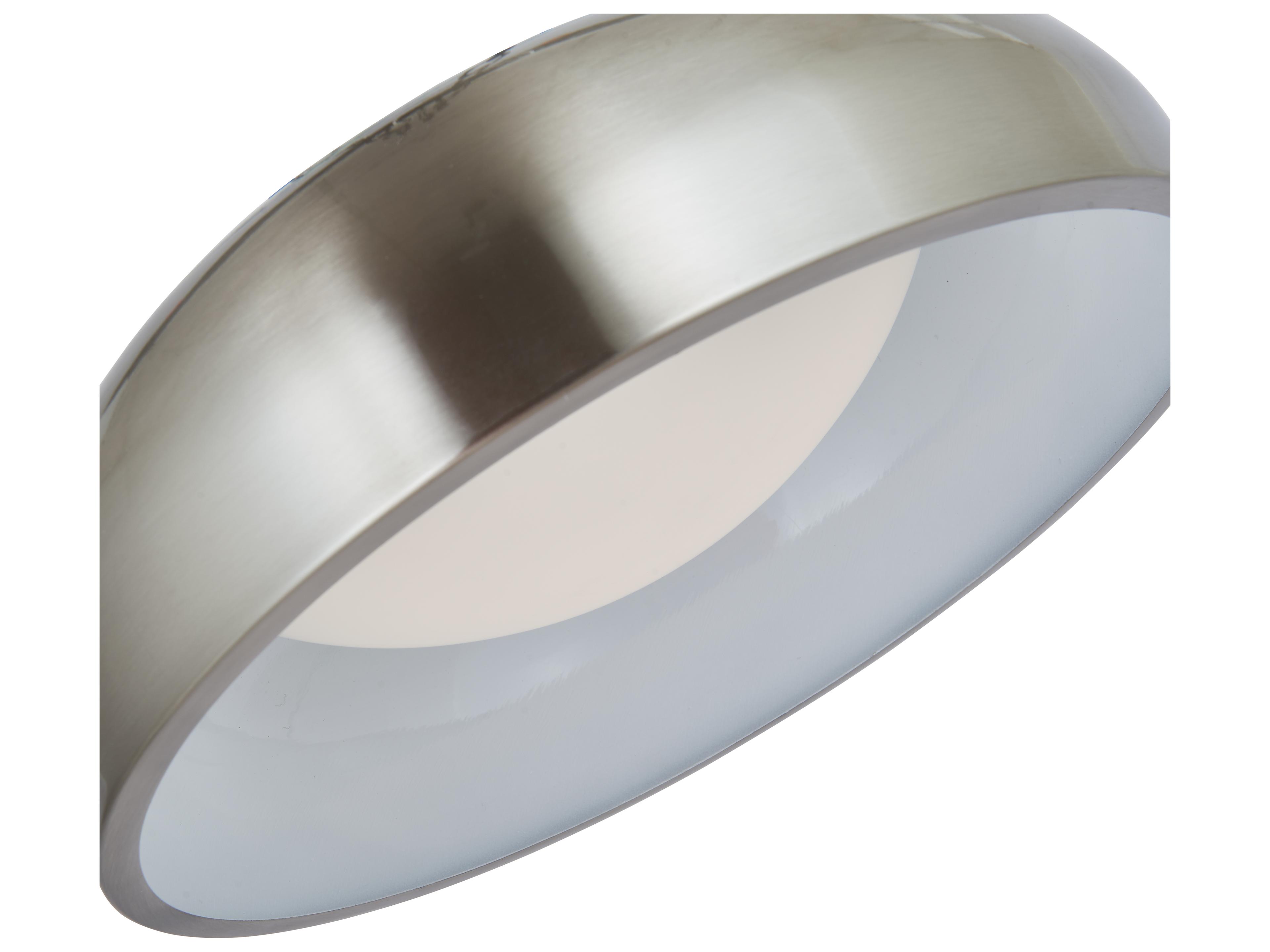 Abra Lynx 1-Light Brushed Nickel Dome Flush Mount