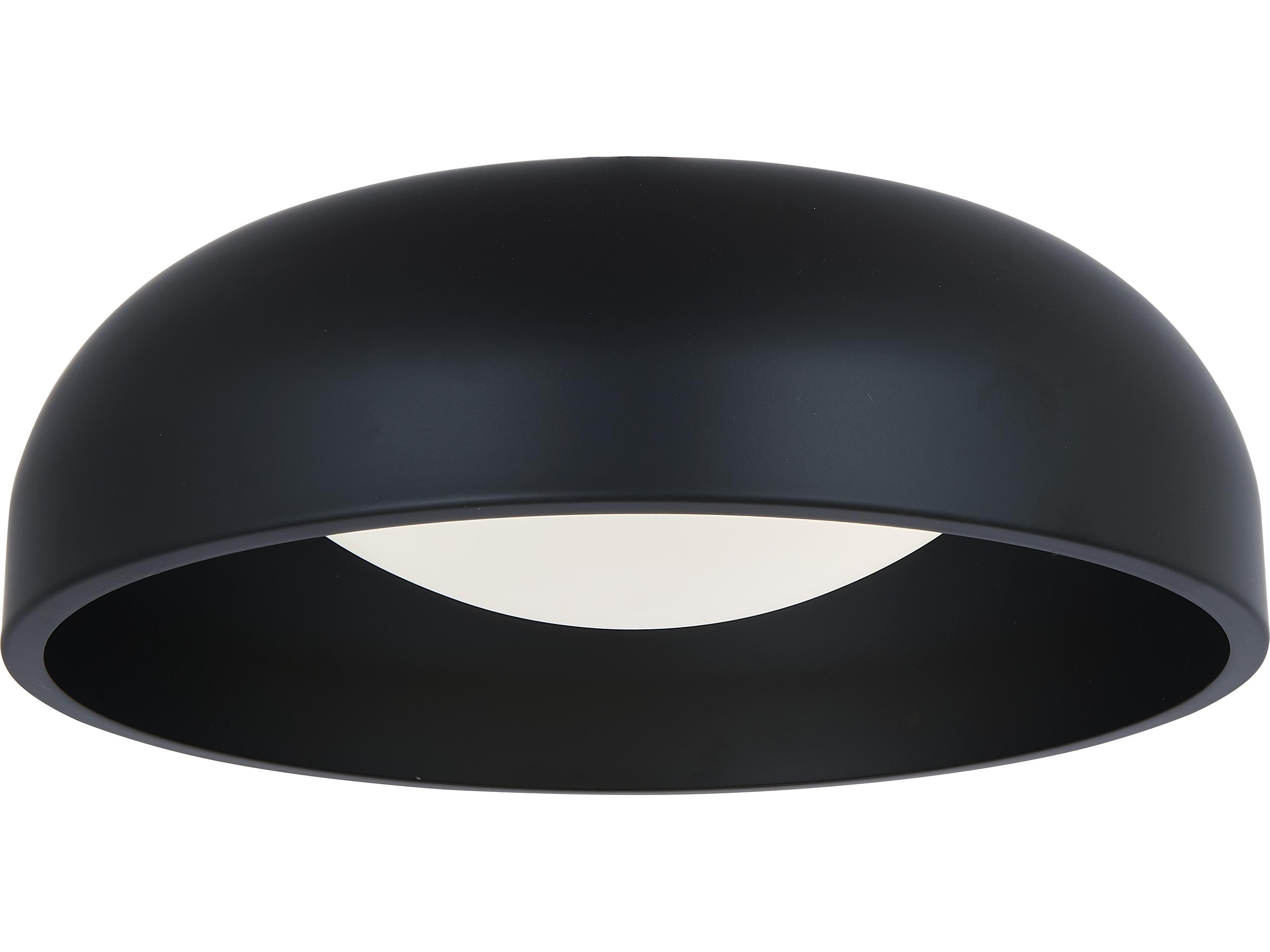 Abra Lynx 1-Light Matte Black Dome Flush Mount