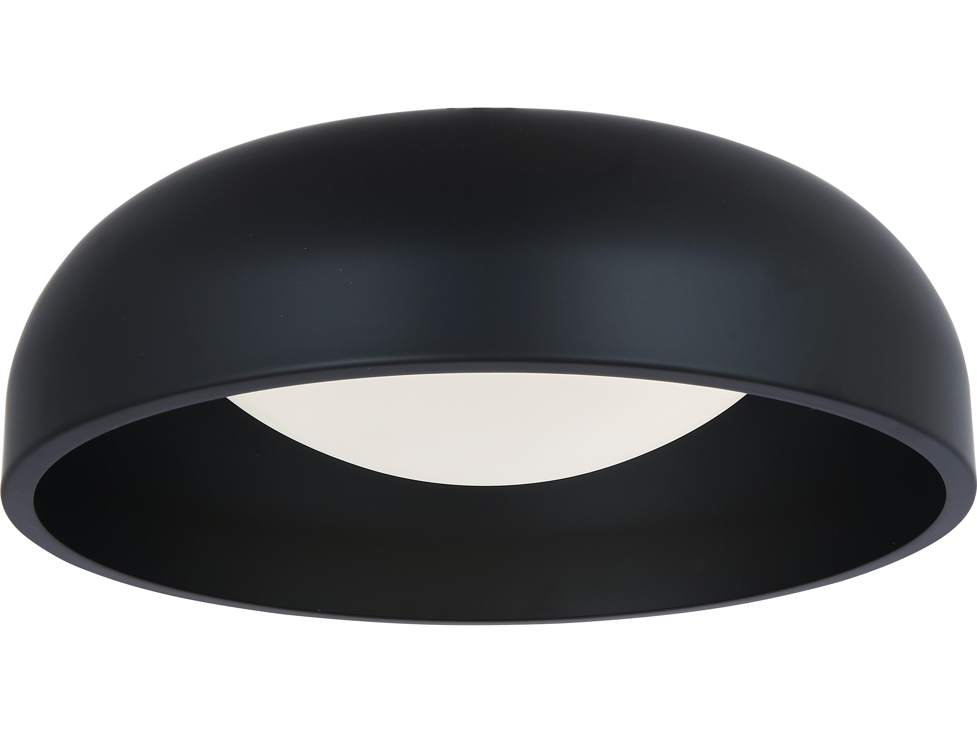 Abra Lynx 1-Light Matte Black Dome Flush Mount
