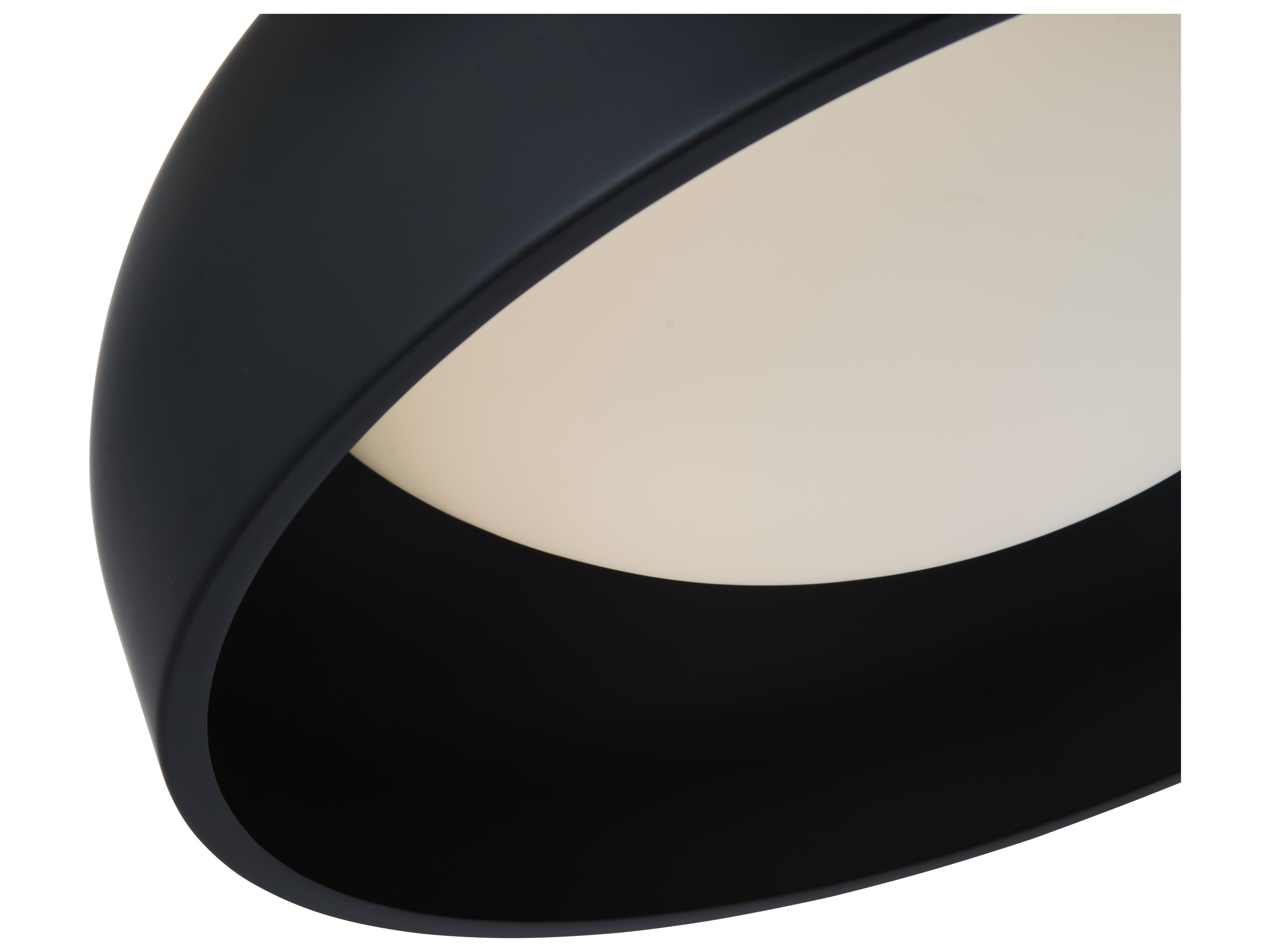 Abra Lynx 1-Light Matte Black Dome Flush Mount