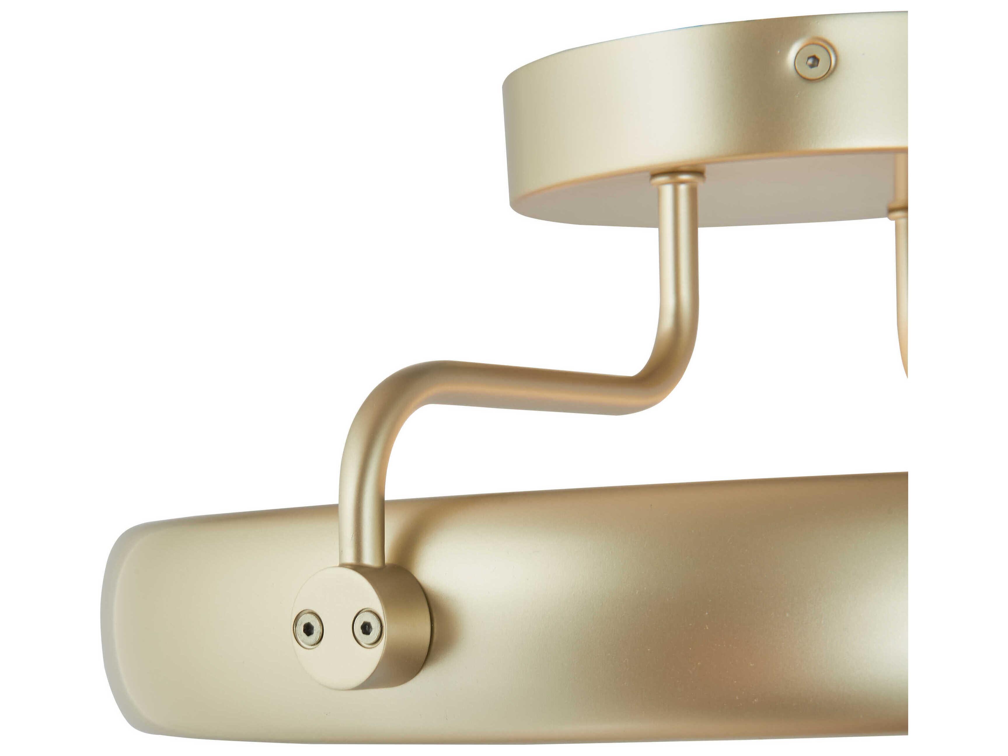 Abra Rave 1-Light Titanium Silver Round Semi Flush Mount