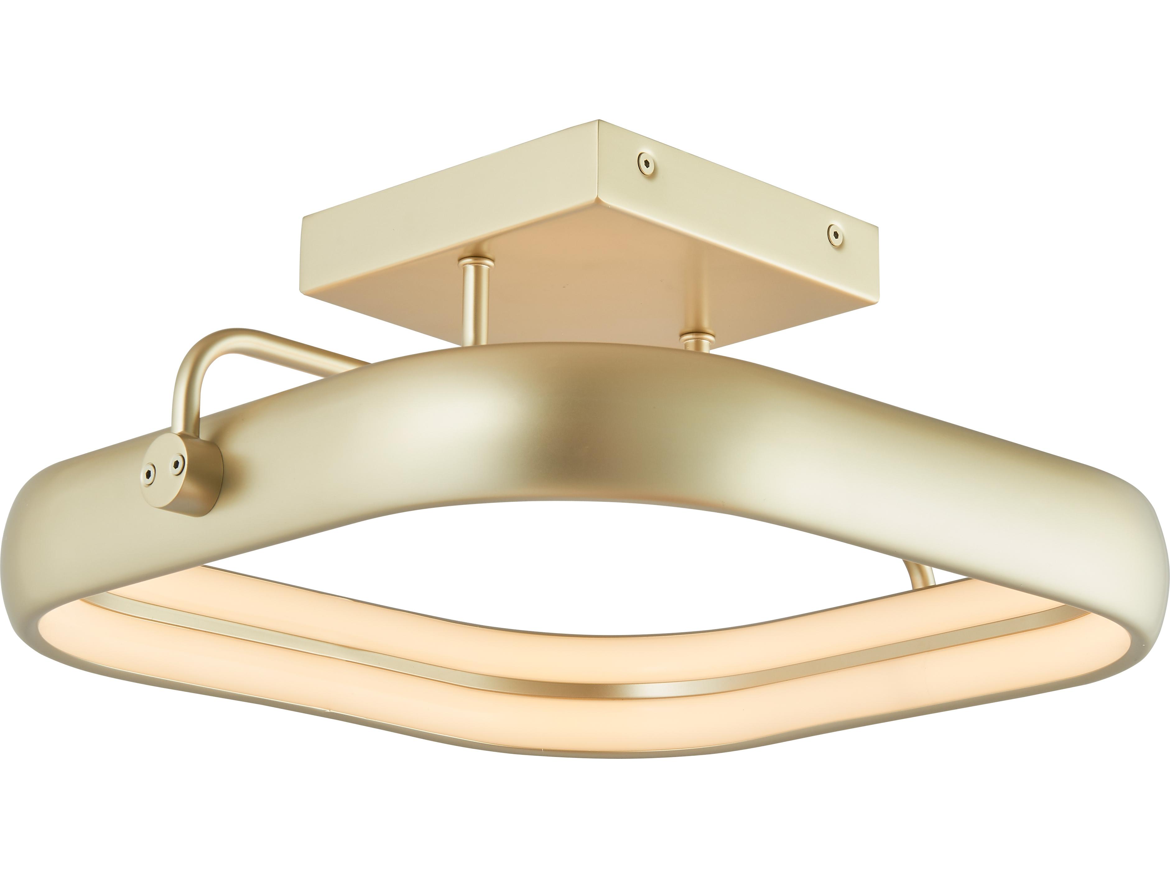 Abra Rave 1-Light Titanium Silver Semi Flush Mount