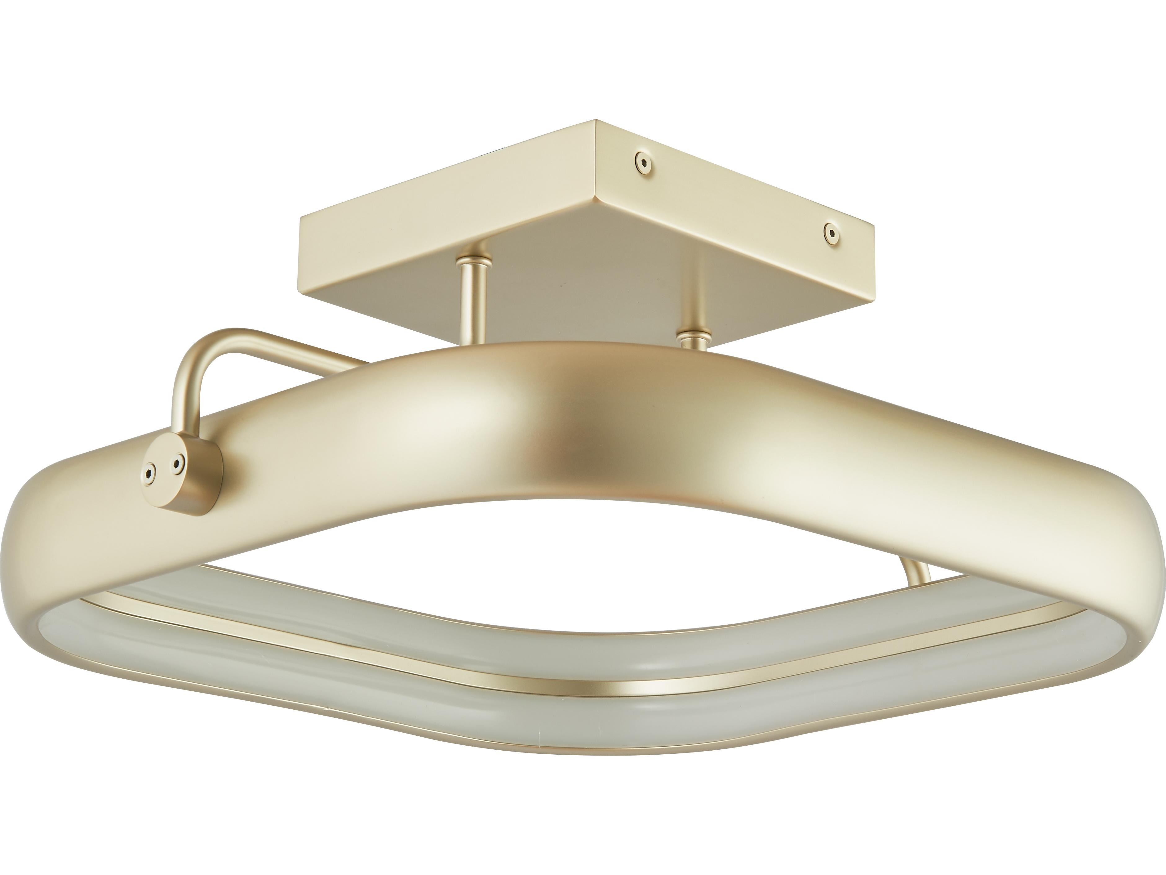 Abra Rave 1-Light Titanium Silver Semi Flush Mount