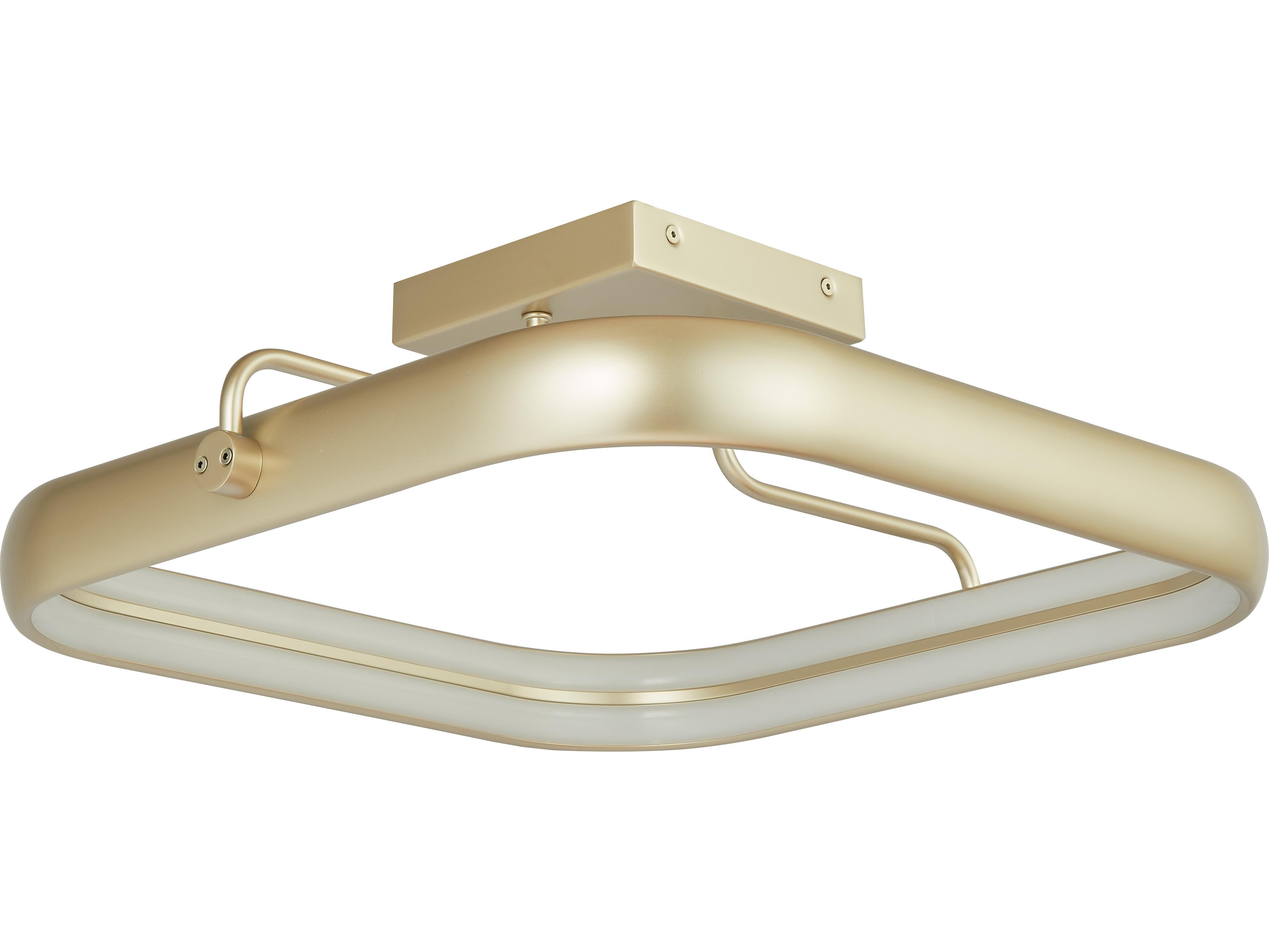 Abra Rave 1-Light Gold Semi Flush Mount