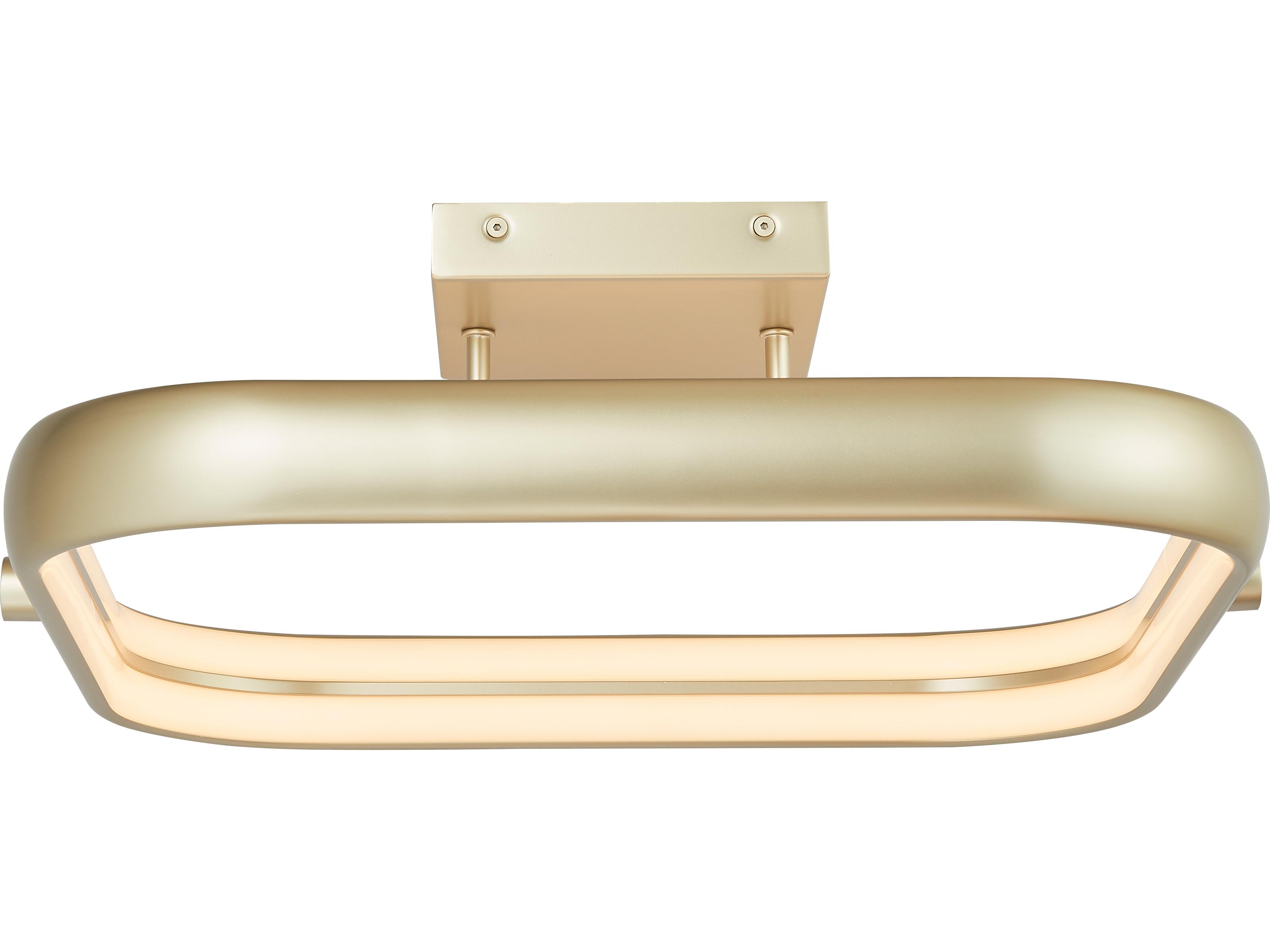 Abra Rave 1-Light Gold Semi Flush Mount