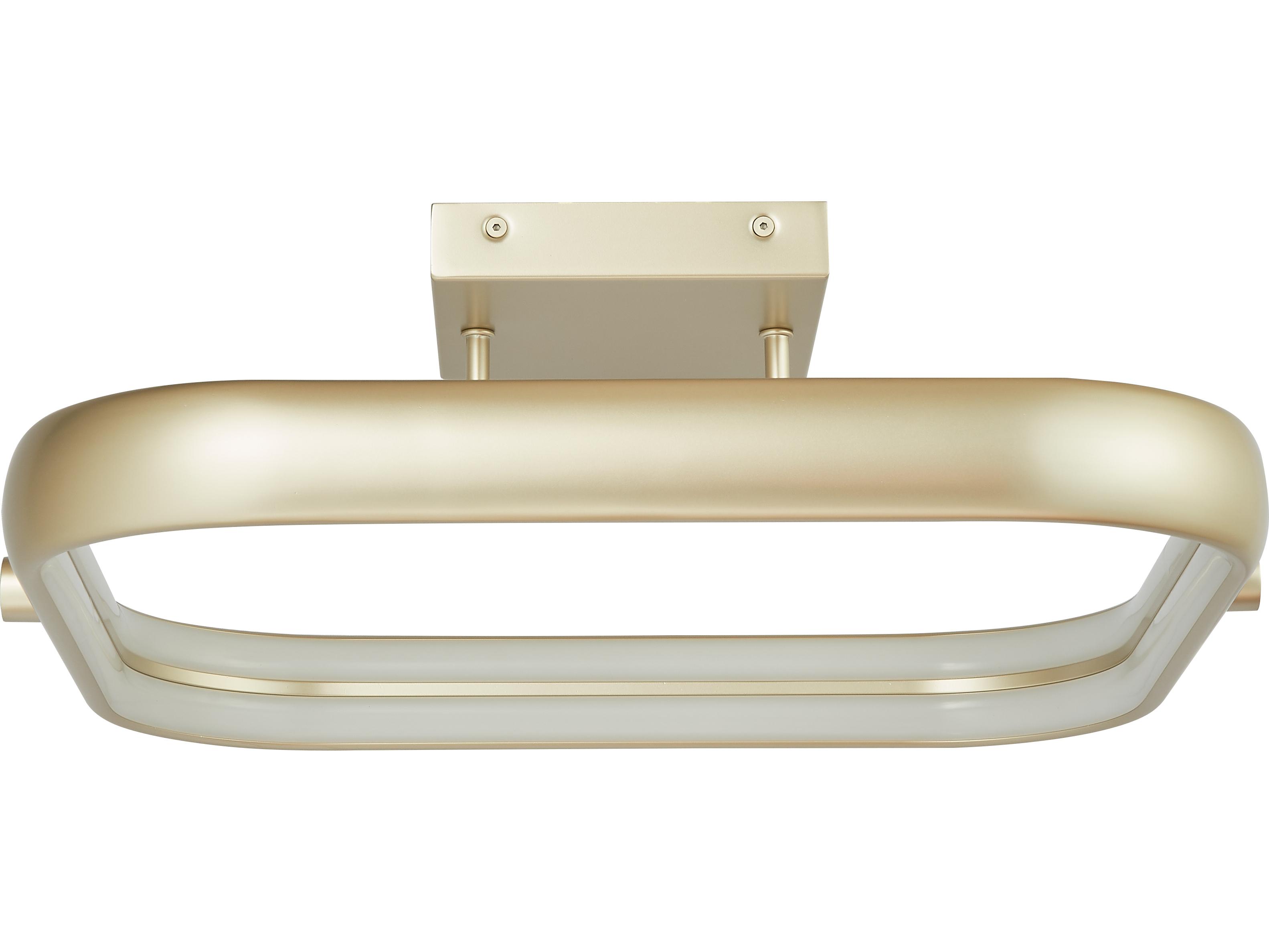 Abra Rave 1-Light Gold Semi Flush Mount