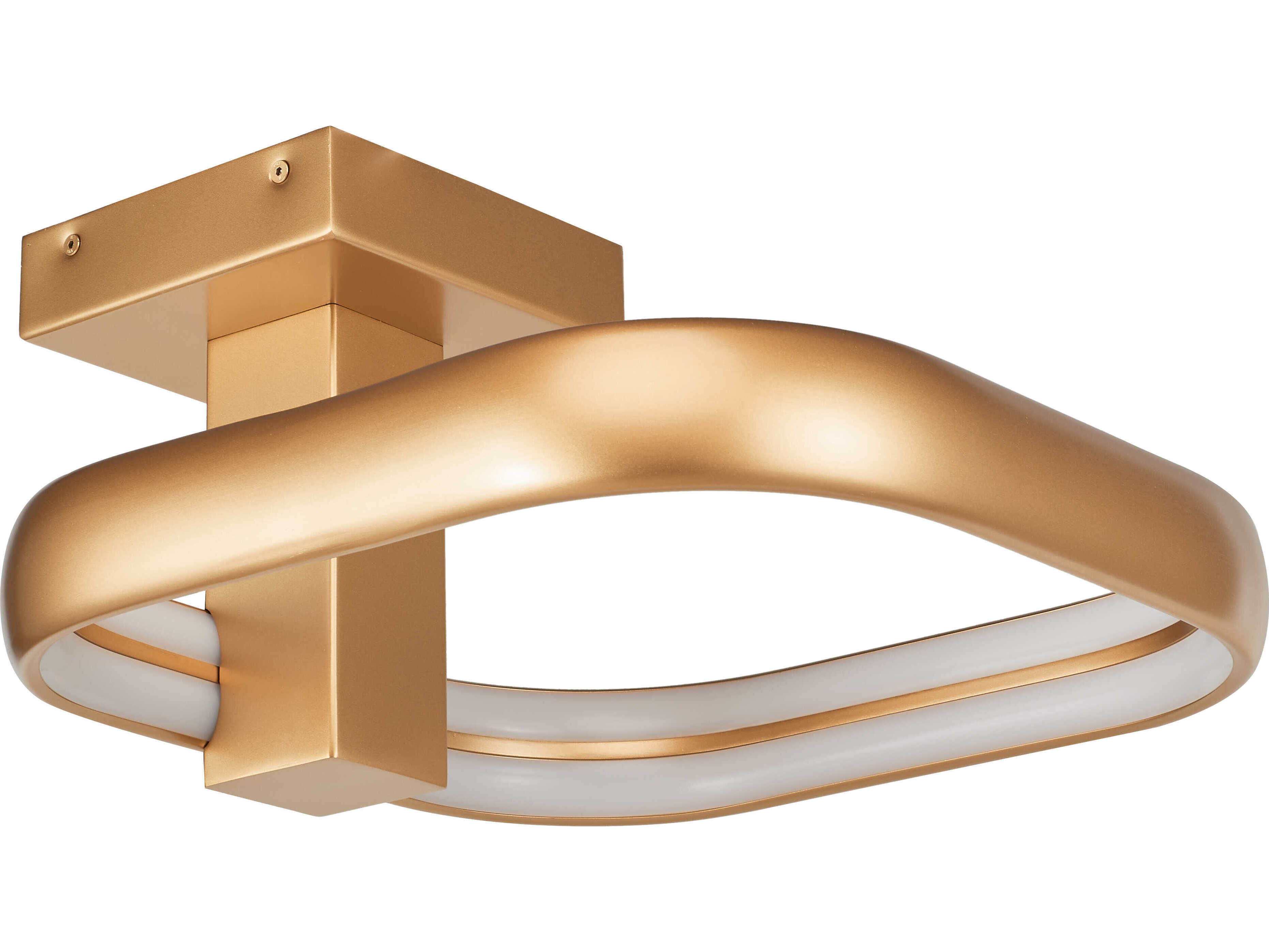 Abra Rave 1-Light Gold Semi Flush Mount