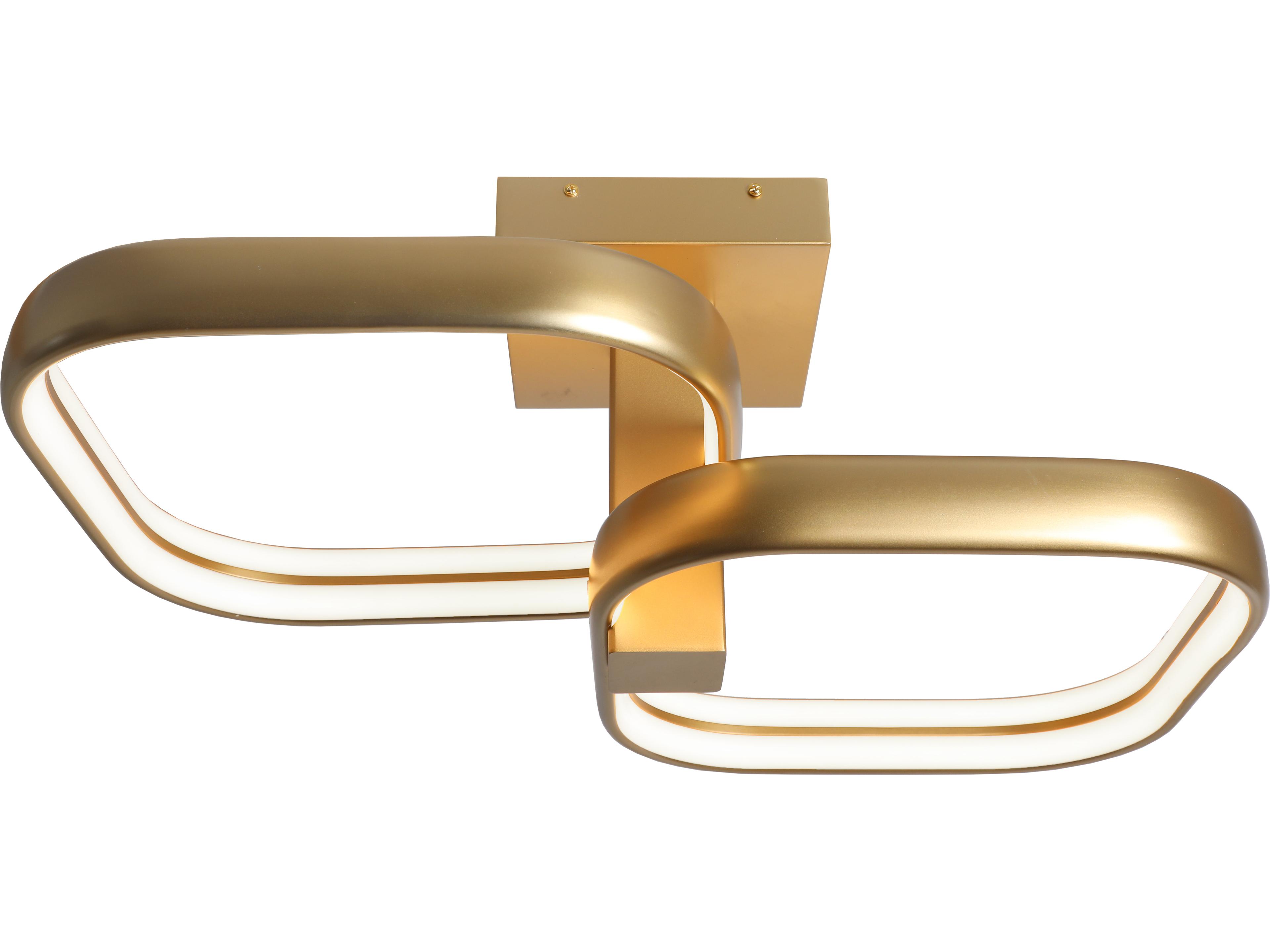 Abra Rave 2-Light Gold Semi Flush Mount