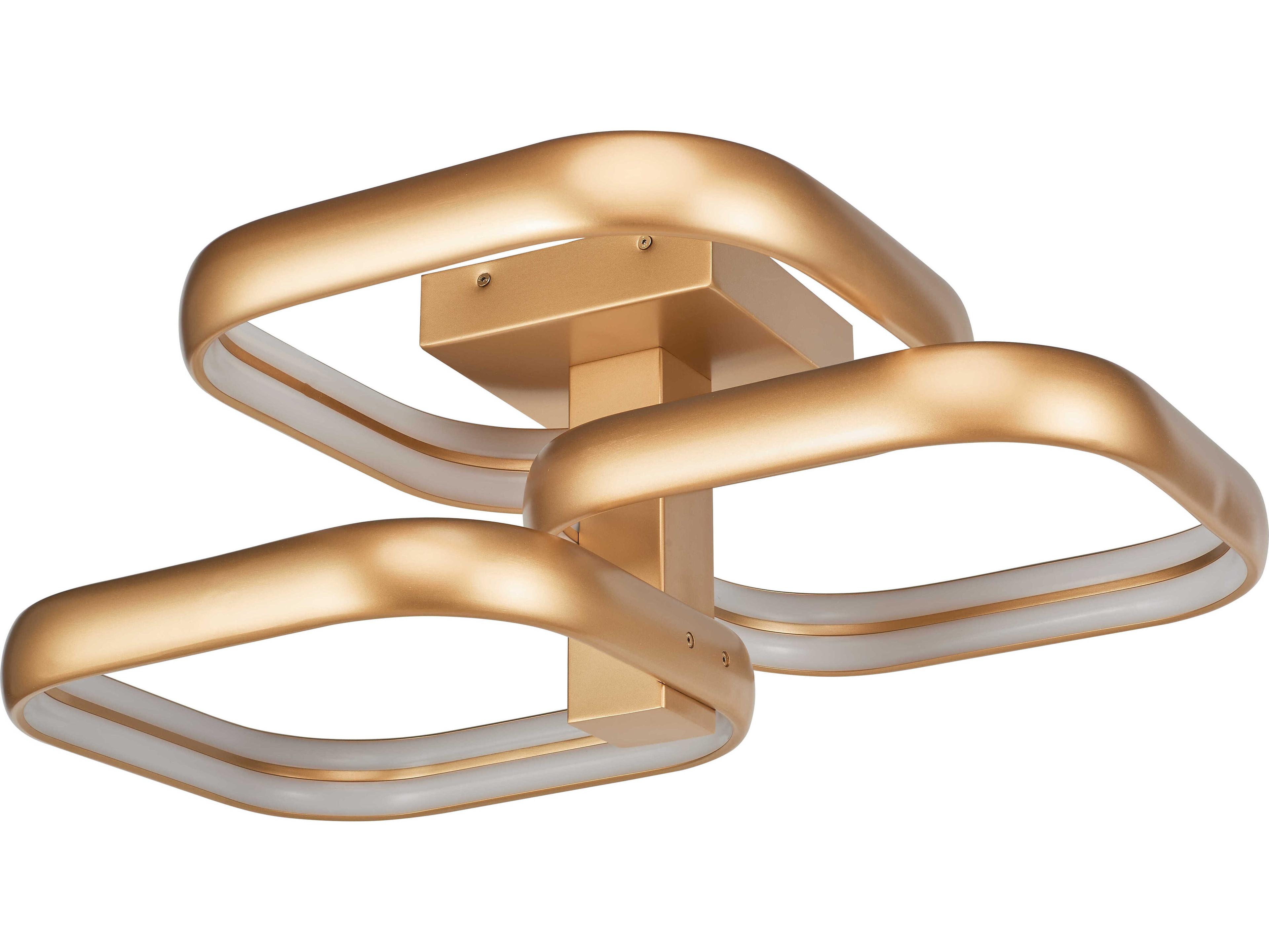 Abra Rave 3-Light Gold Semi Flush Mount