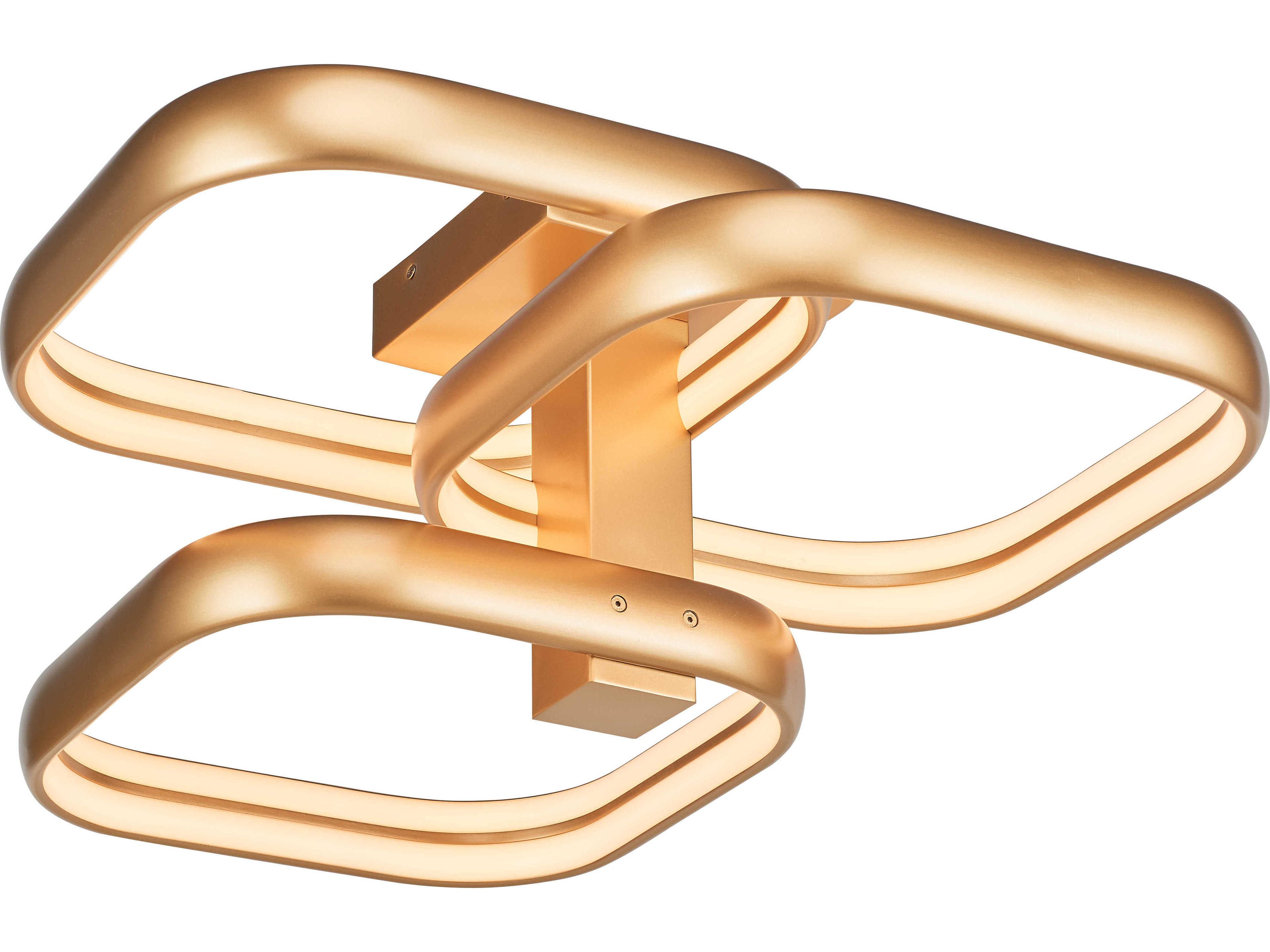 Abra Rave 3-Light Gold Semi Flush Mount