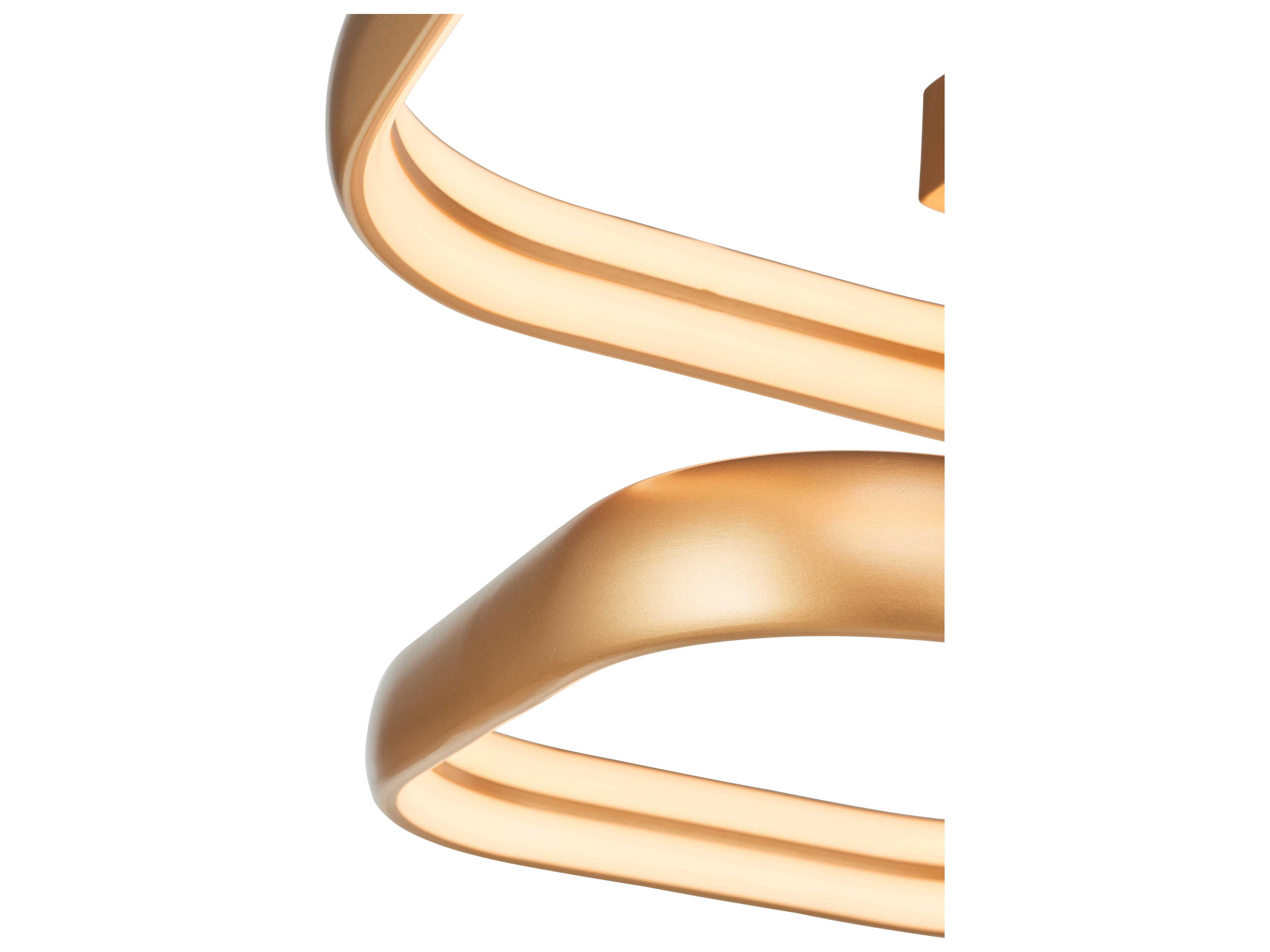 Abra Rave 3-Light Gold Semi Flush Mount