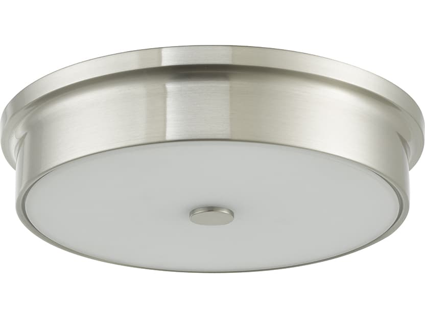 Abra Spark 1-Light Brushed Nickel Round Flush Mount