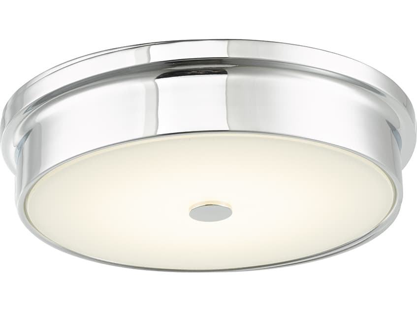Abra Spark 1-Light Chrome Round Flush Mount