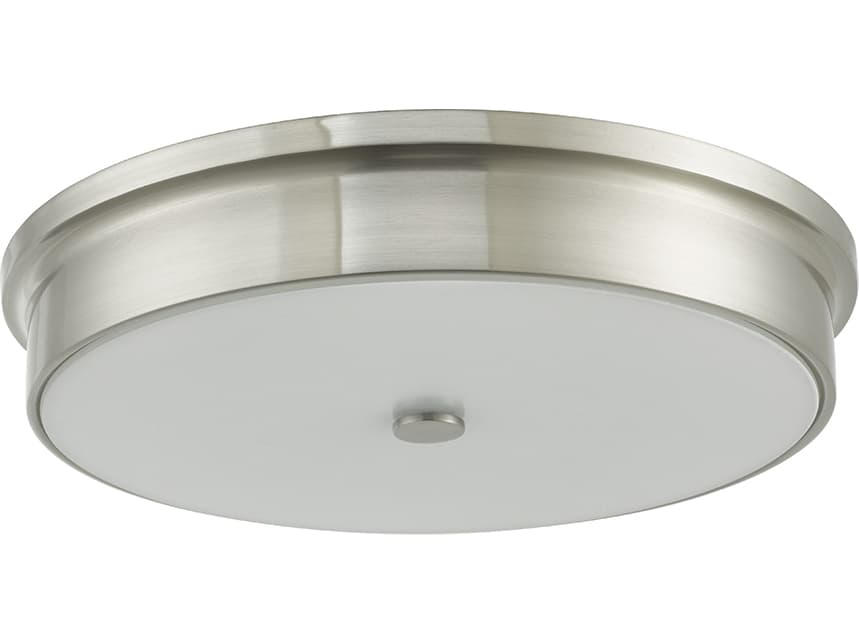 Abra Spark 1-Light Brushed Nickel Round Flush Mount