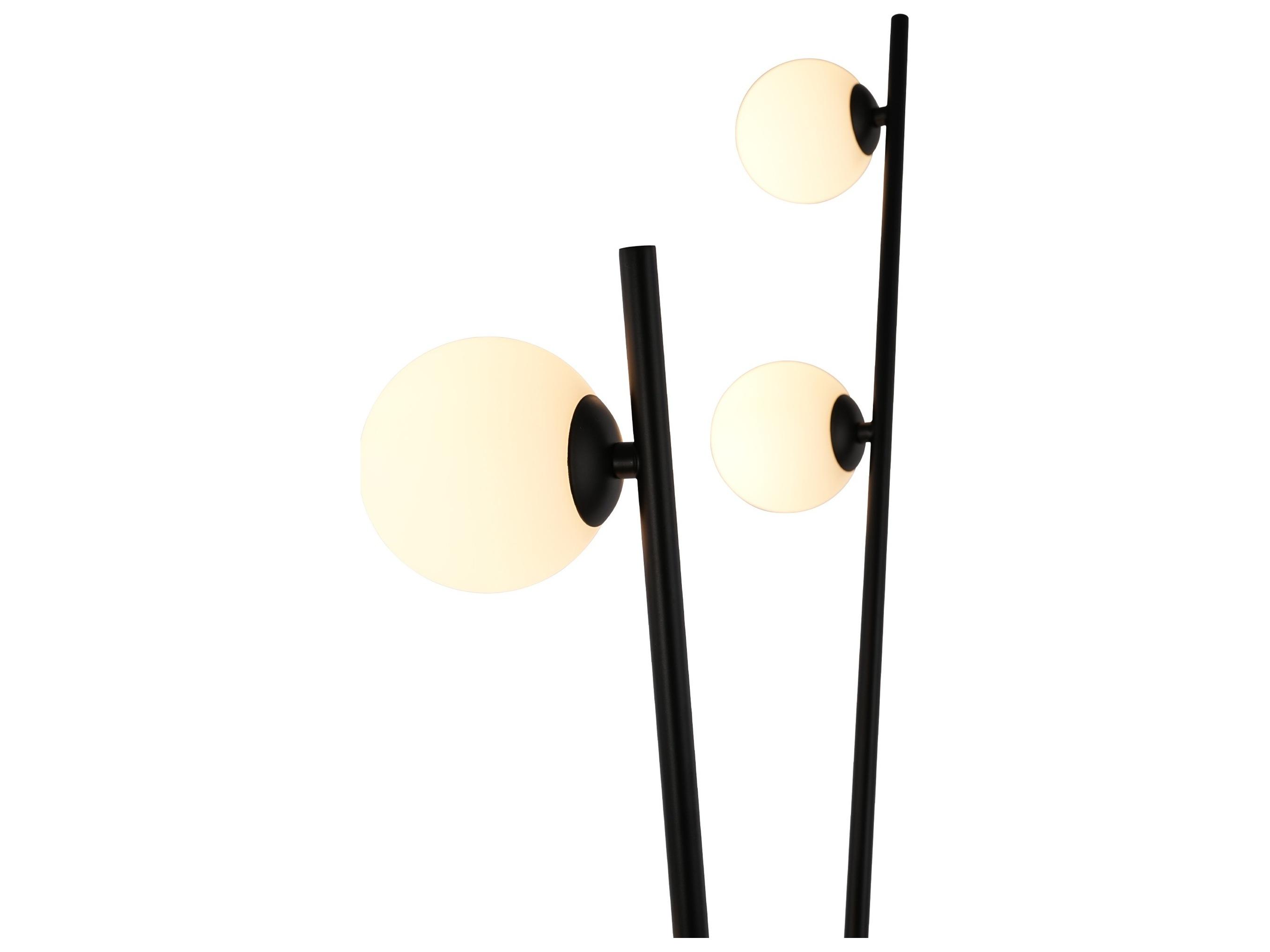 Artcraft Cortina 6-Light Black Brushed Brass Floor Lamp
