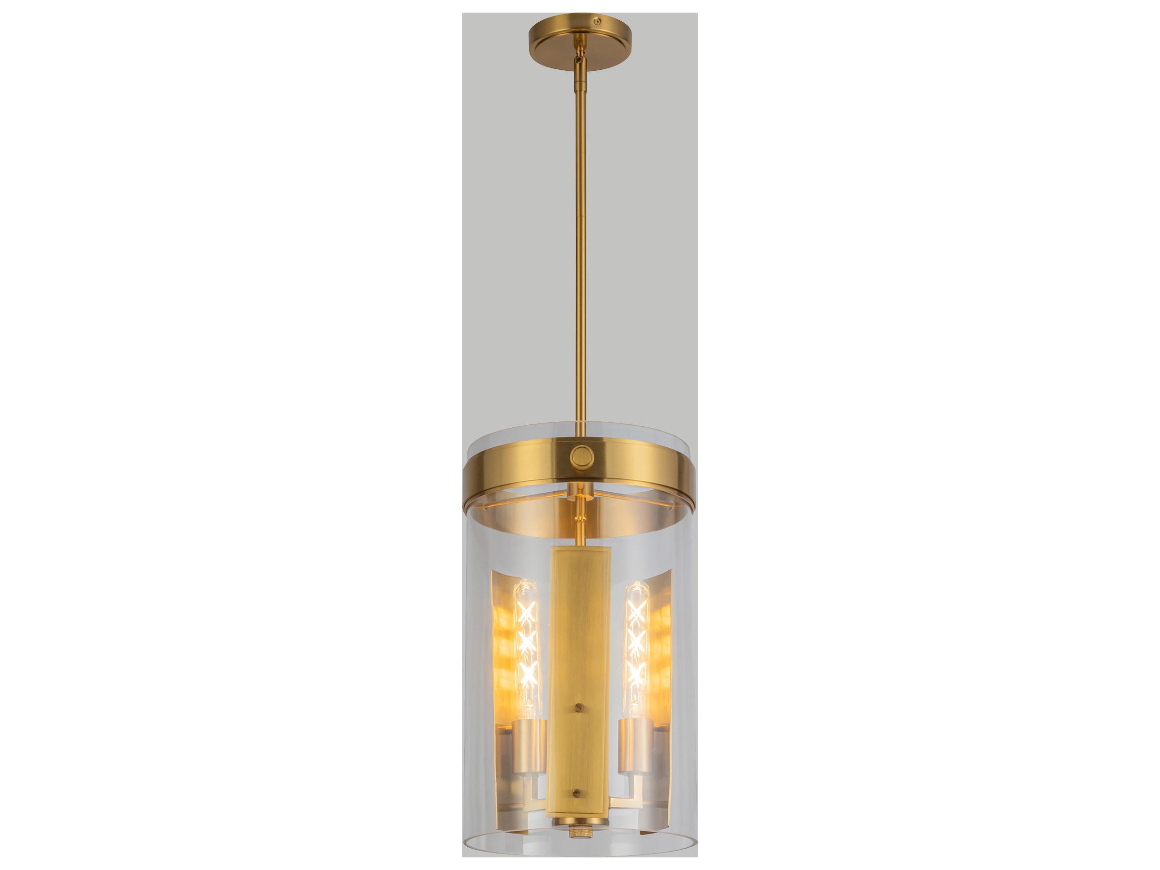 Artcraft Dahlia 3-Light Brushed Brass Mini Pendant
