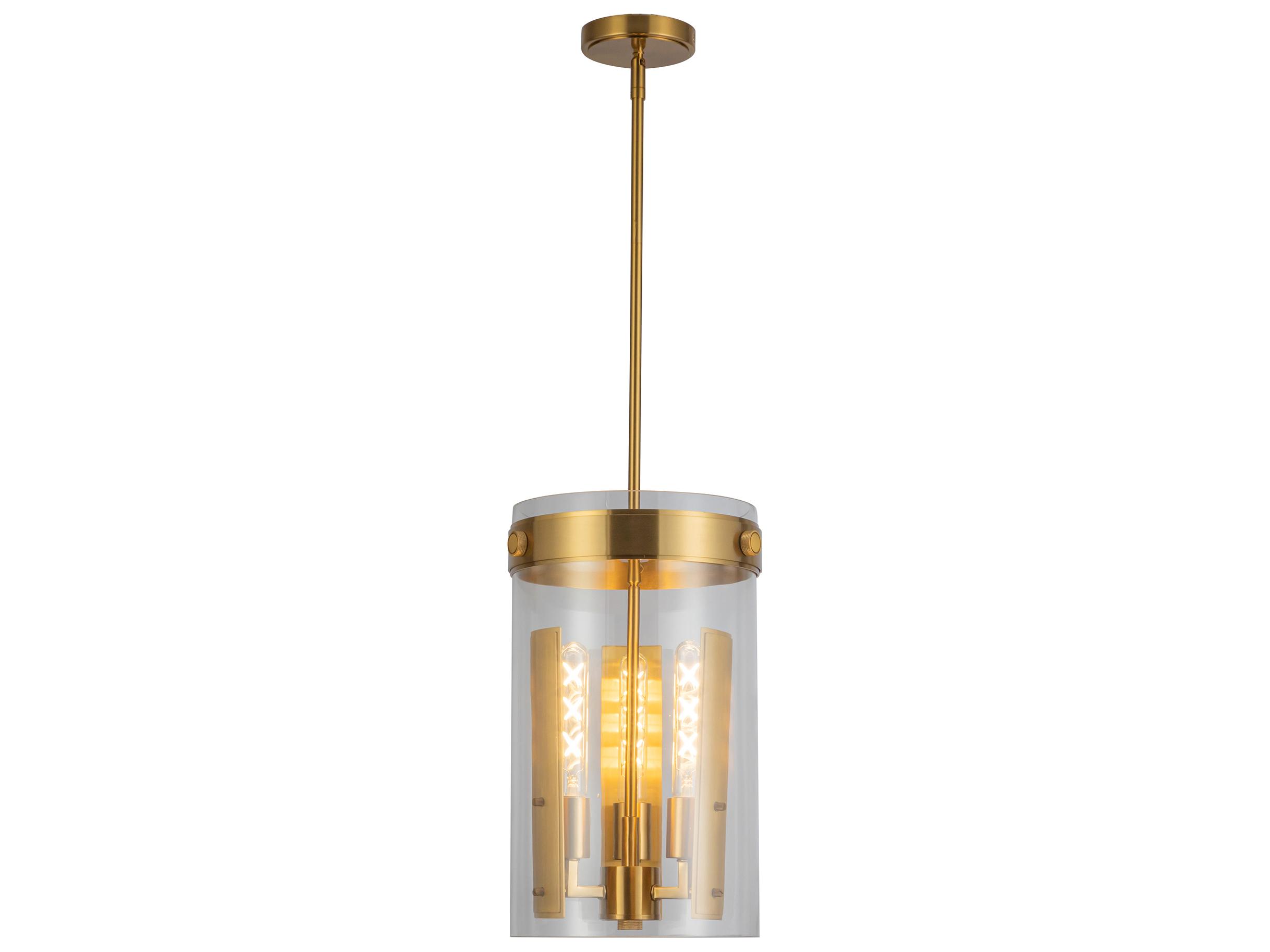 Artcraft Dahlia 3-Light Brushed Brass Mini Pendant