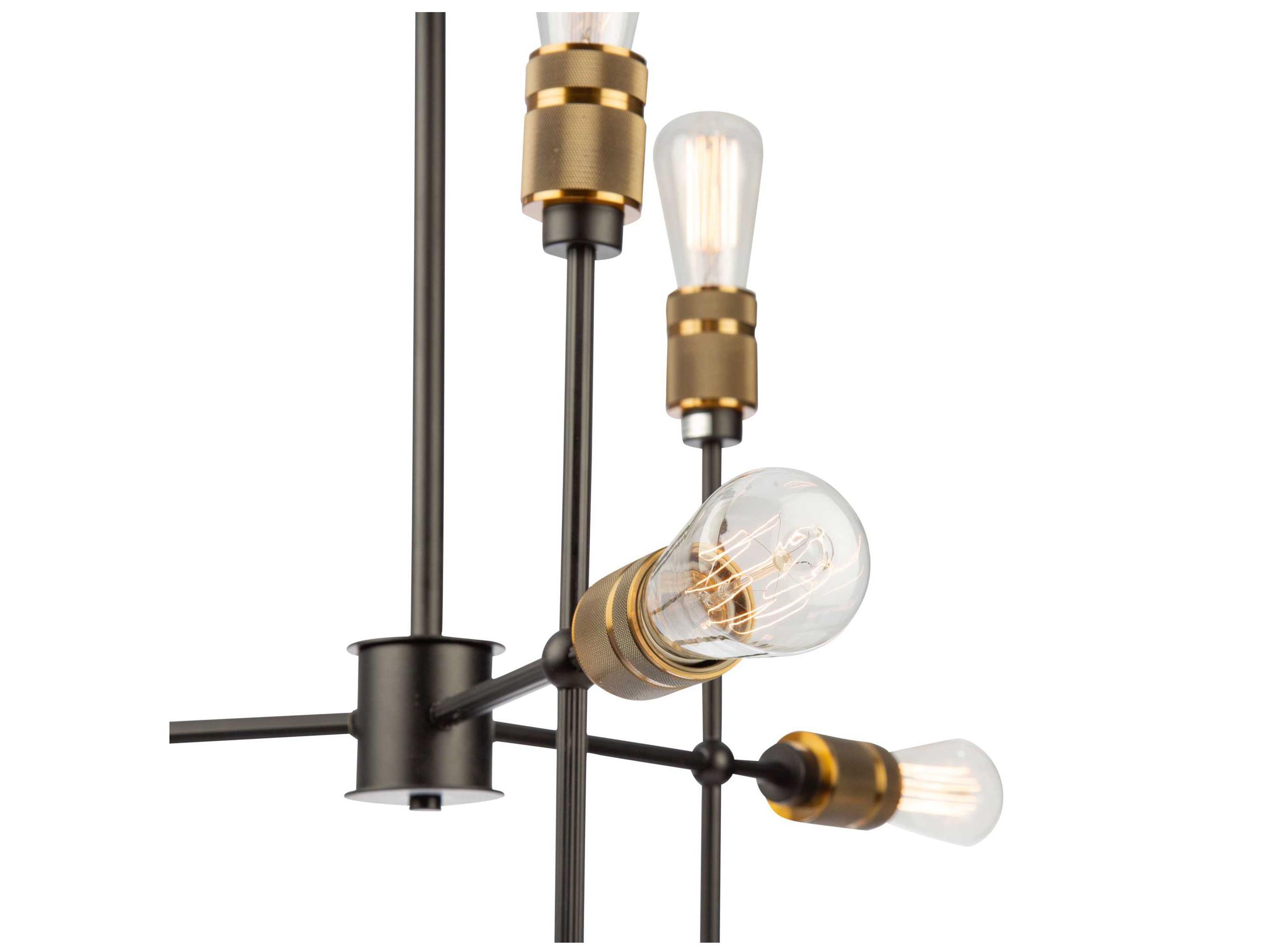 Artcraft Jersey 9-Light Vintage Brass LED Chandelier
