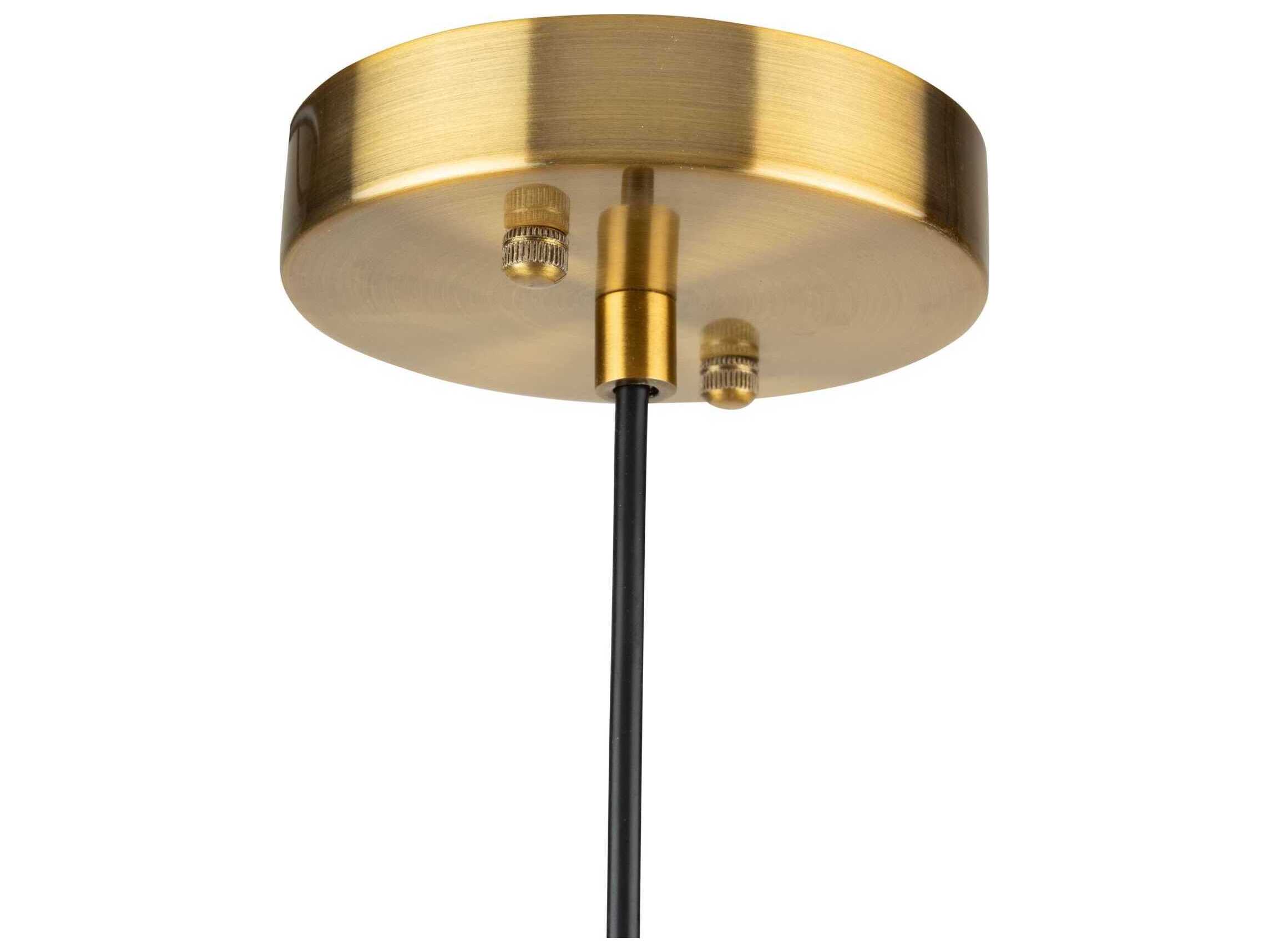 Artcraft Vita 1-Light White Brass Mini Pendant