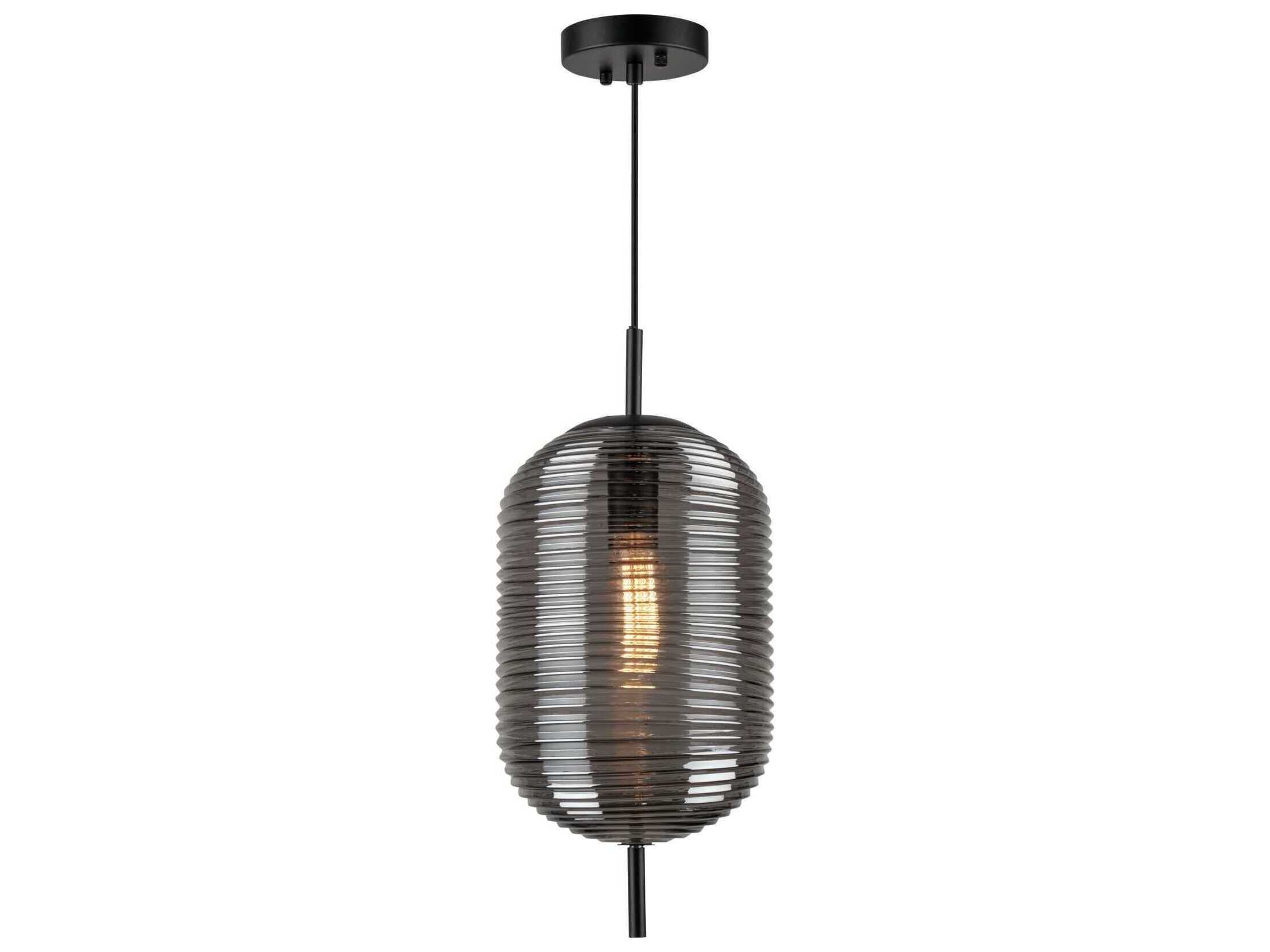Artcraft Vita 1-Light Black Mini Pendant