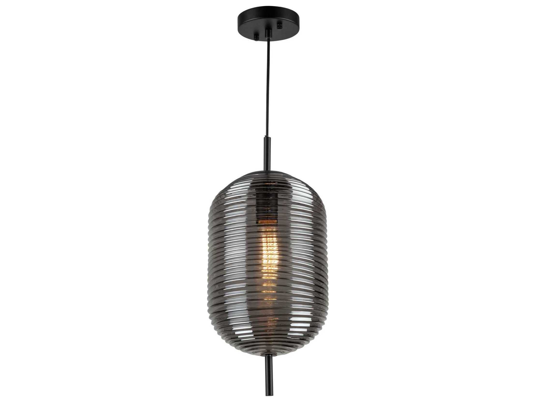 Artcraft Vita 1-Light Black Mini Pendant