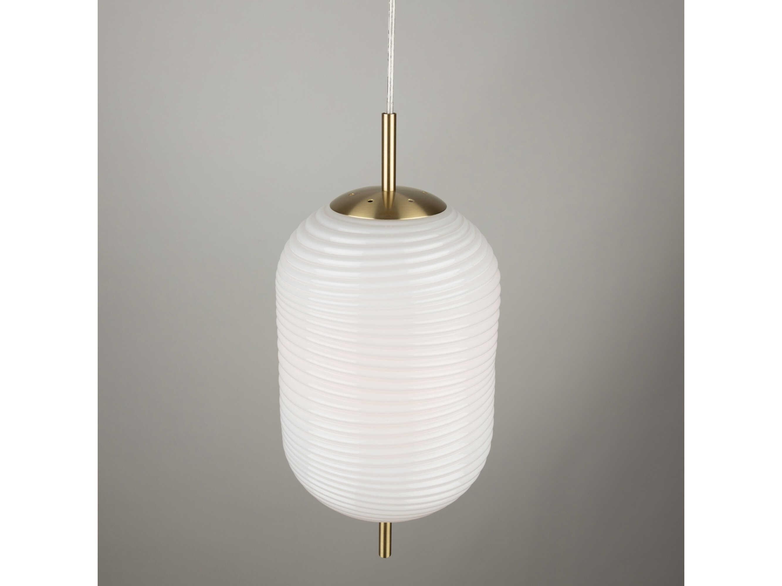 Artcraft Vita 1-Light White Brass Mini Pendant