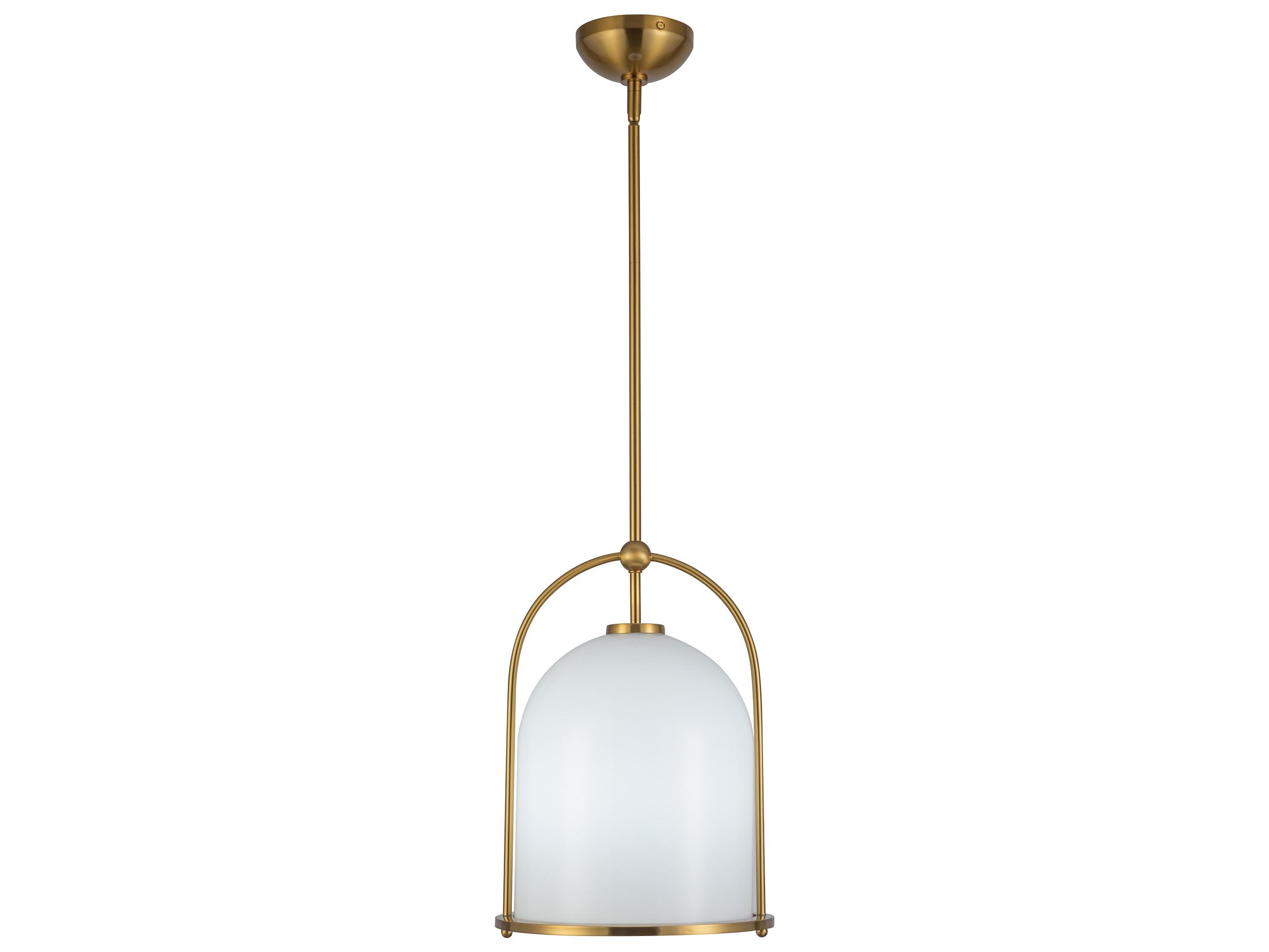Artcraft Dahlia 1-Light Brushed Brass Mini Pendant