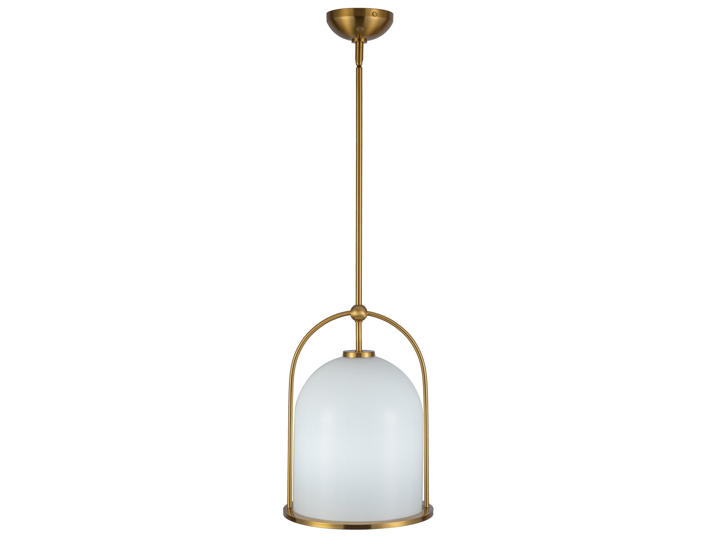 Artcraft Dahlia 1-Light Brushed Brass Mini Pendant