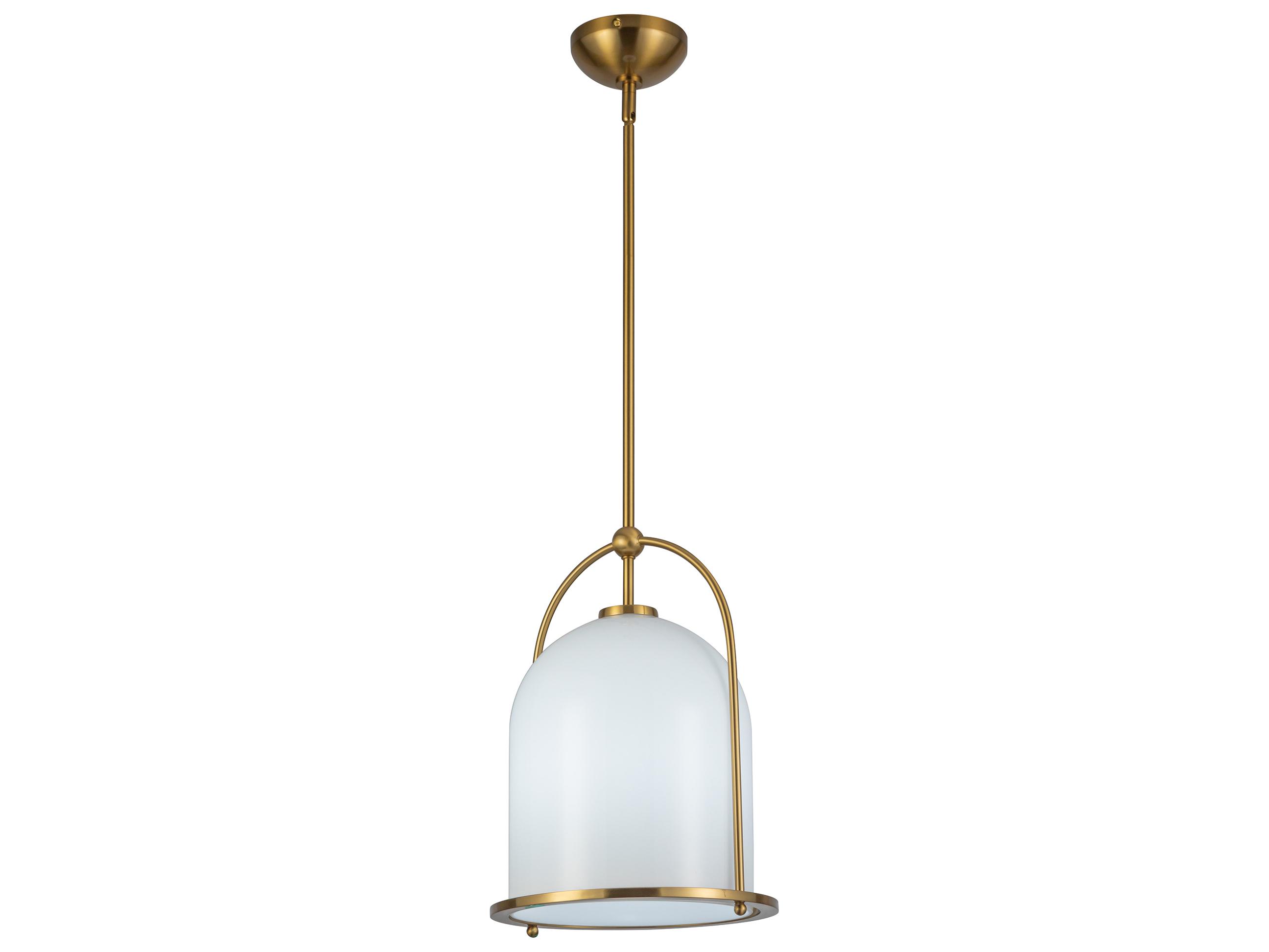 Artcraft Dahlia 1-Light Brushed Brass Mini Pendant