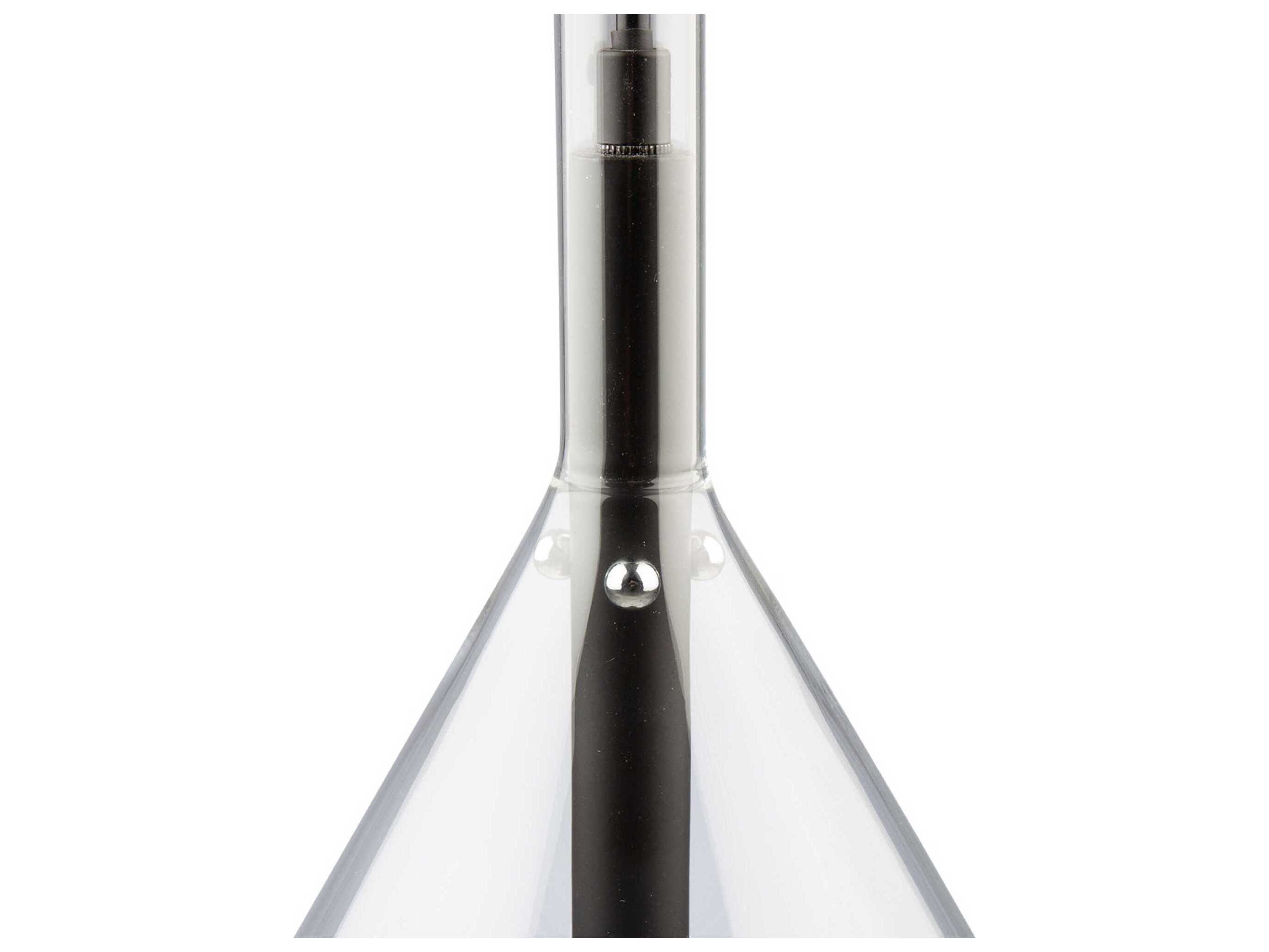 Artcraft Conic 1-Light Black Glass Mini Pendant