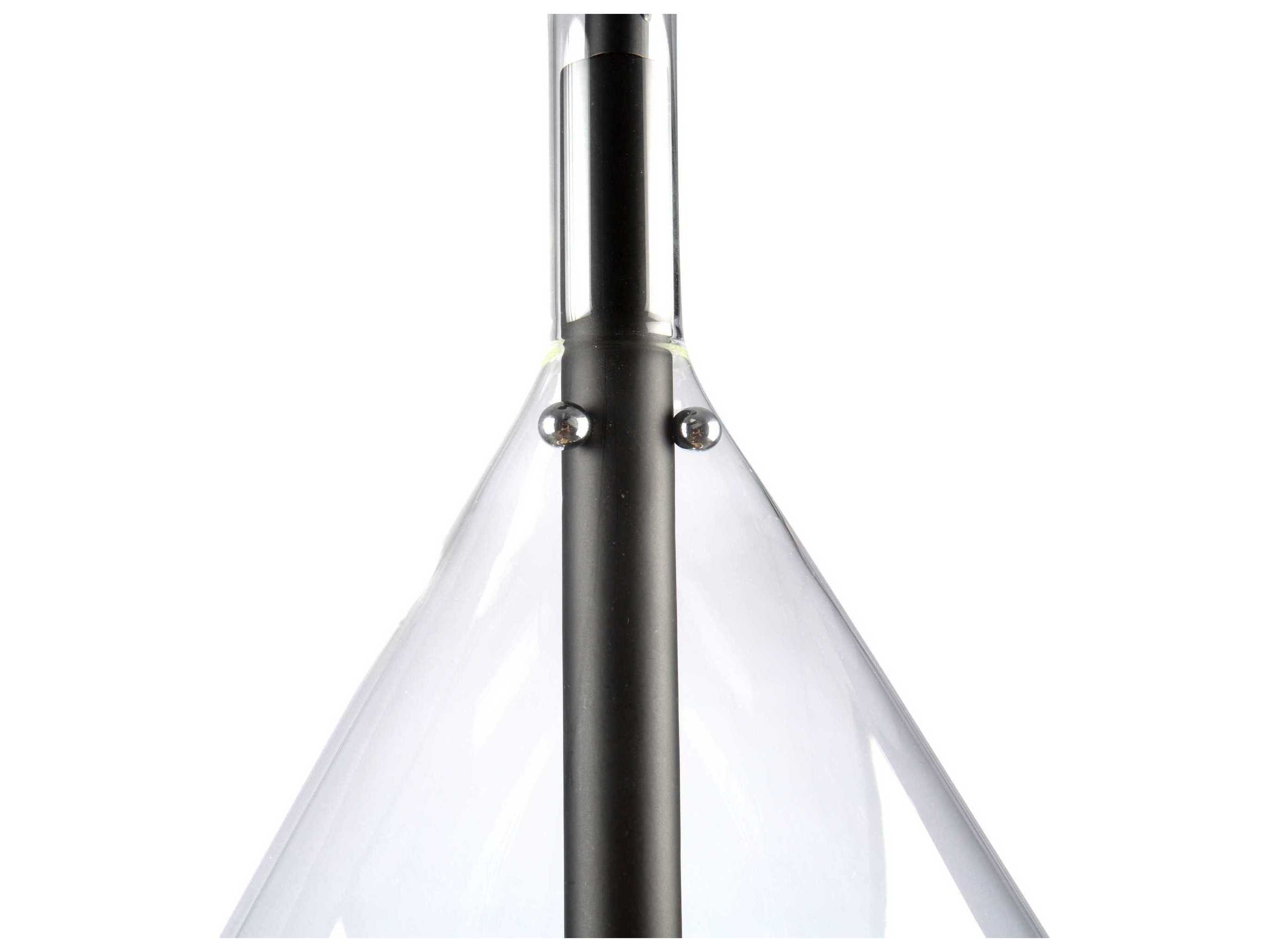 Artcraft Conic 3-Light Black Glass Pendant