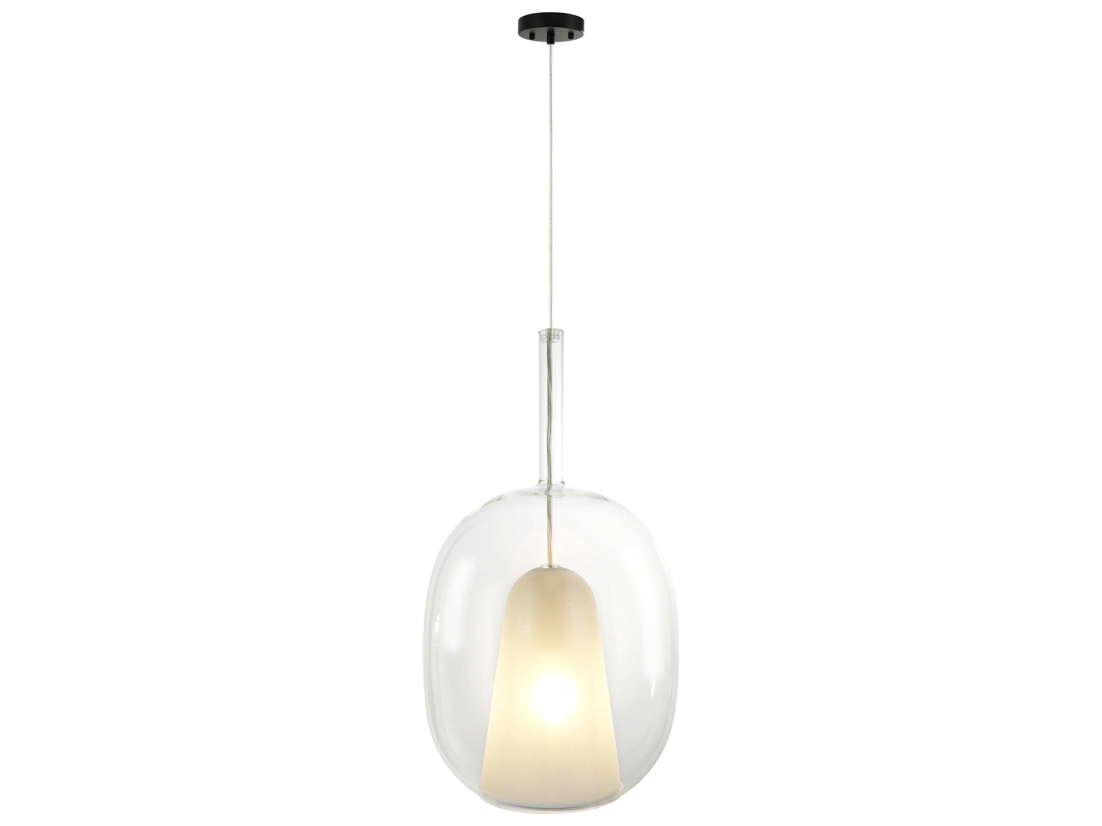 Artcraft Dusk 1-Light Black Clear Mini Pendant