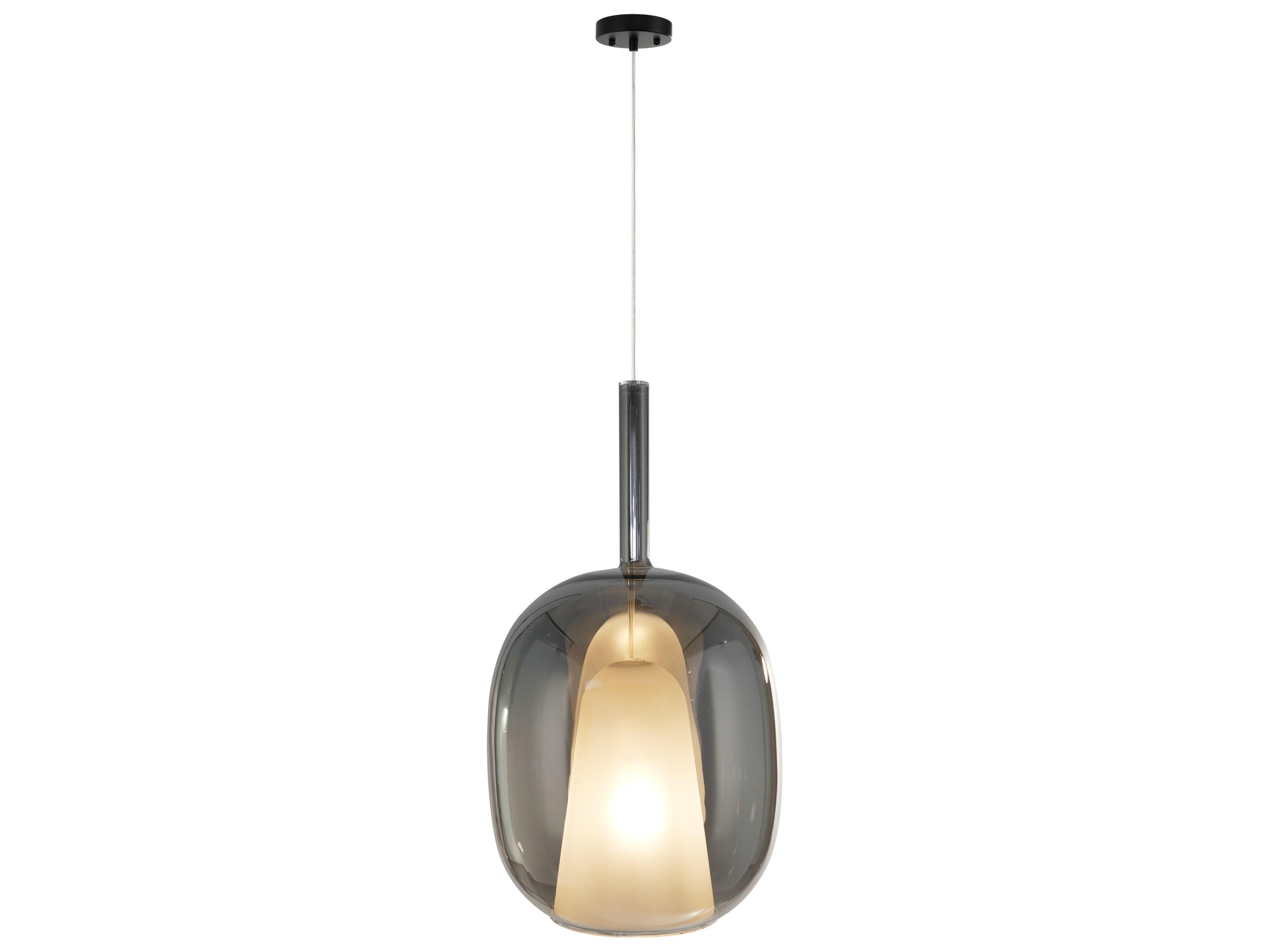 Artcraft Dusk 1-Light Black Gray Mini Pendant
