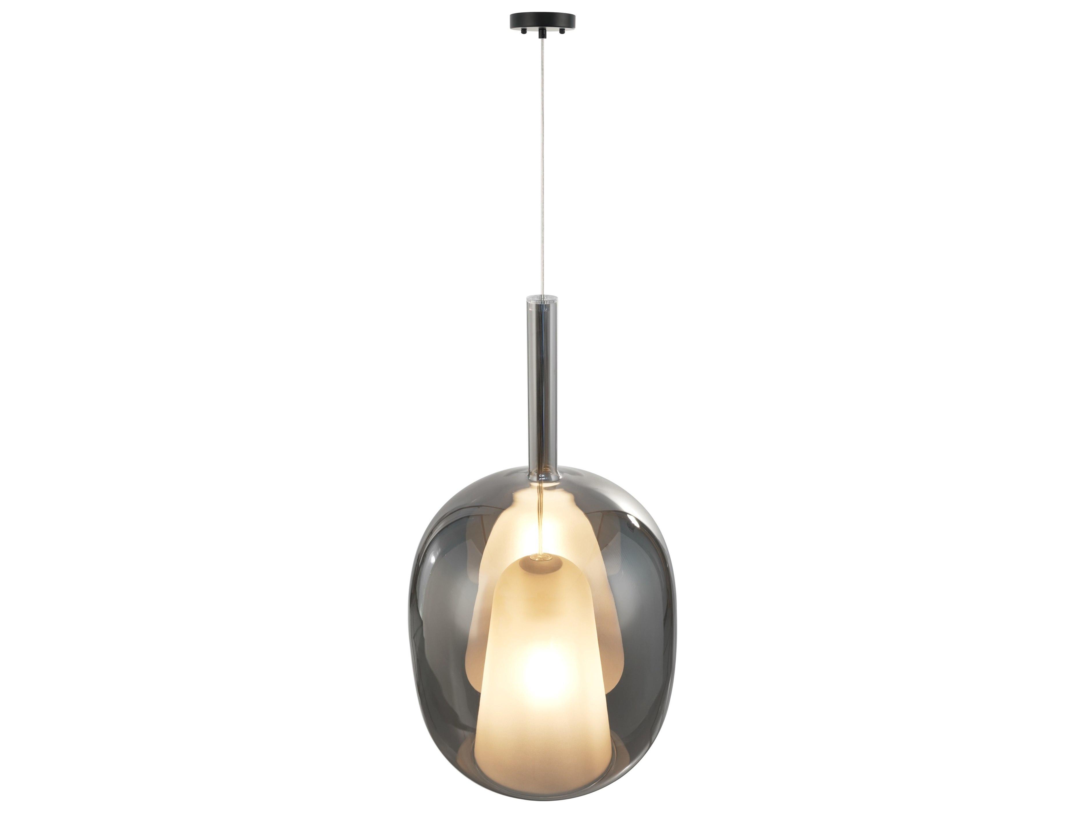 Artcraft Dusk 1-Light Black Gray Mini Pendant